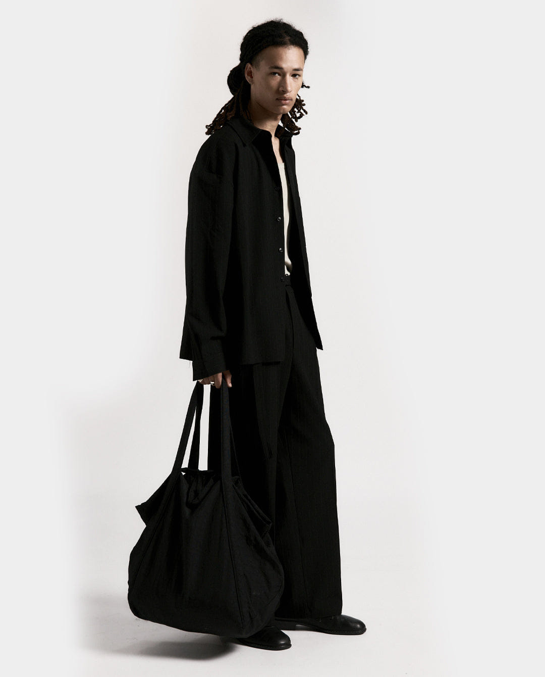 Beach Brains - Hold LS Shirt - Black Pinstripe