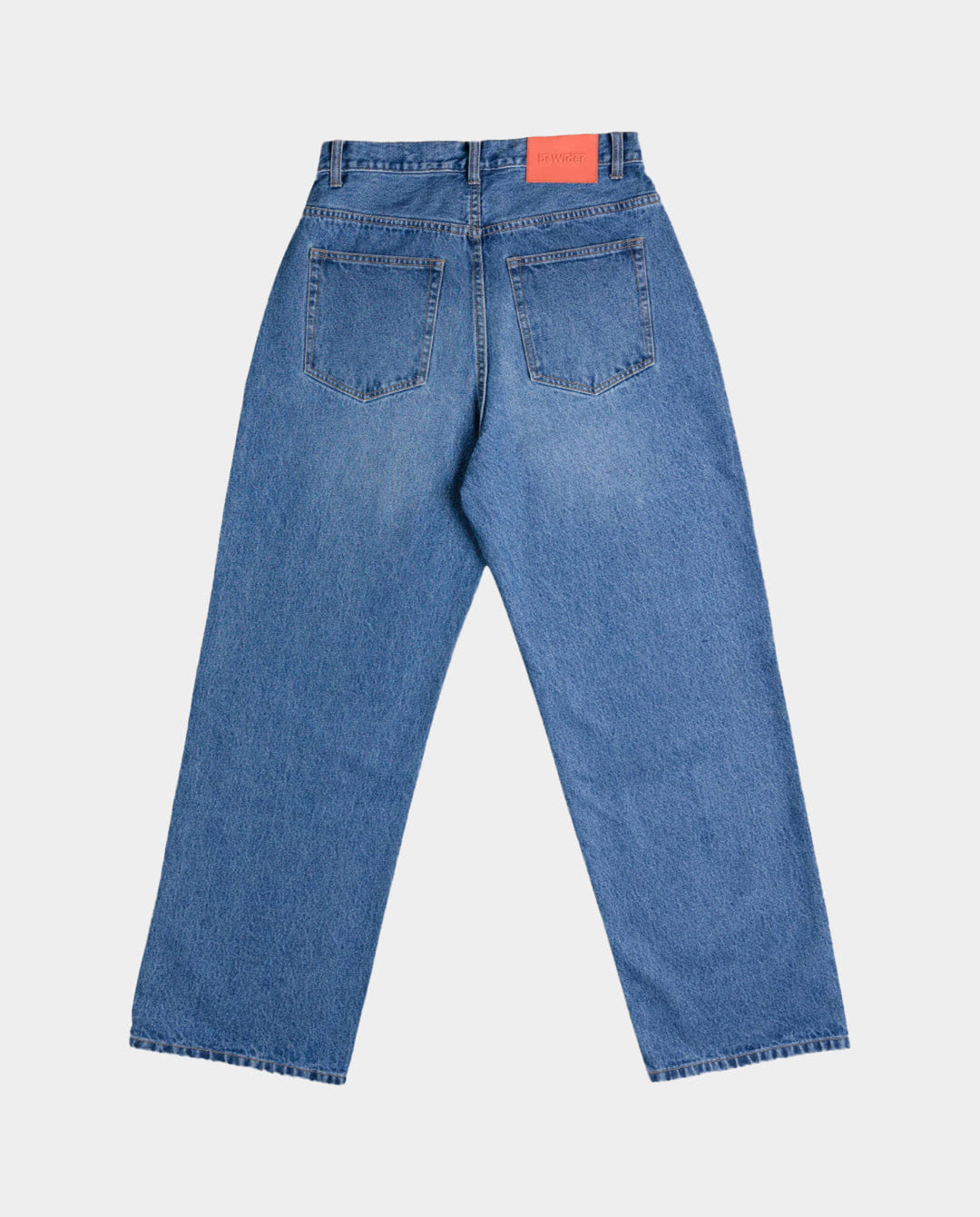 Bewider - Super Loose Jeans - Ocean Blue/Tabacco Stitching