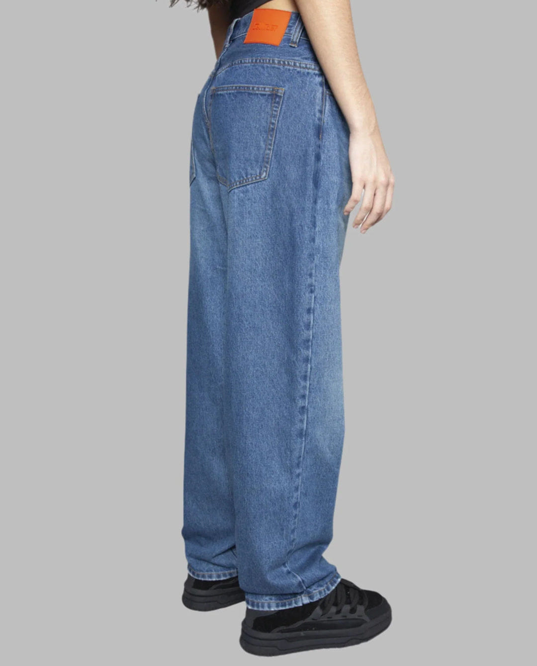 Bewider - Super Loose Jeans - Ocean Blue/Tabacco Stitching