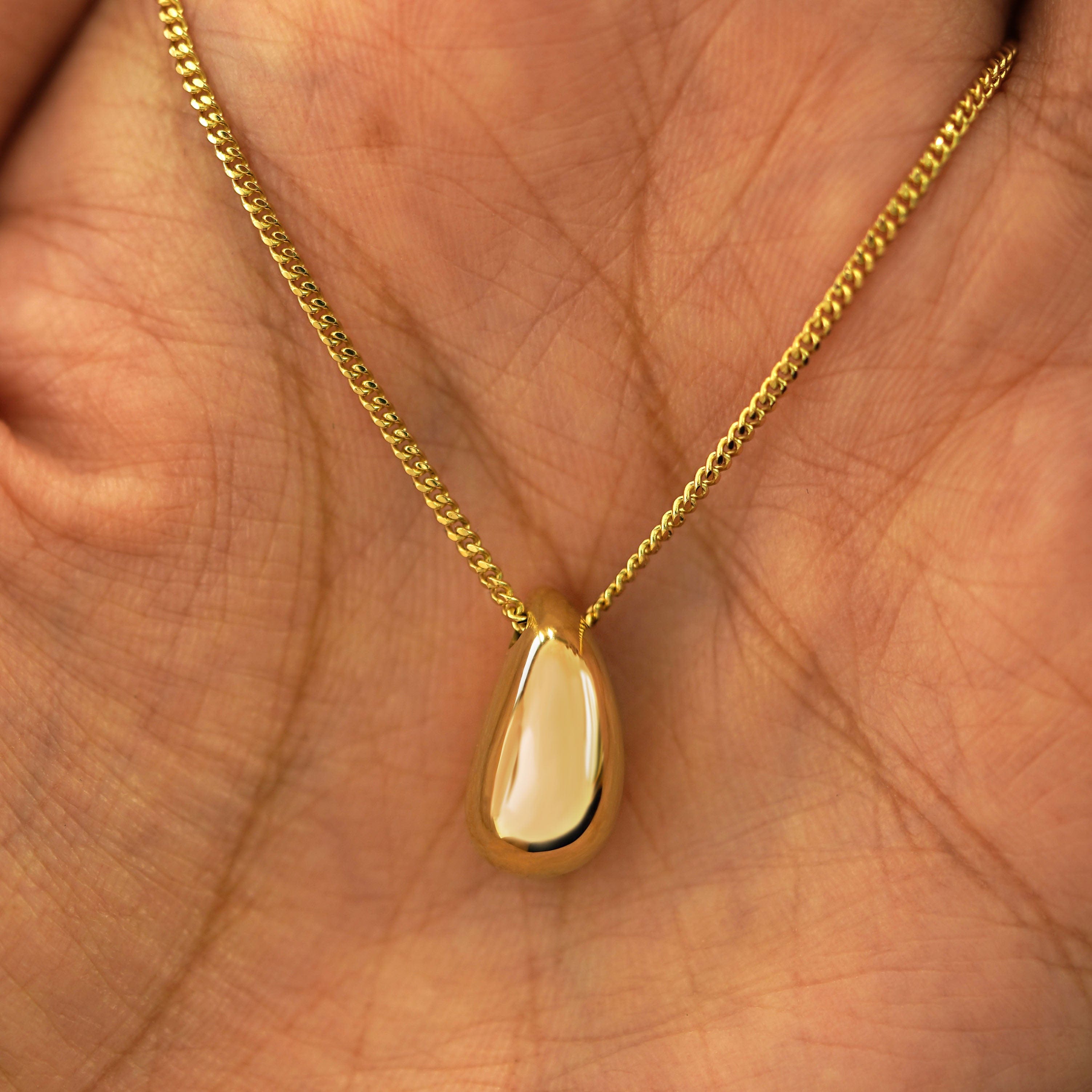 Automic Gold Studio Puffy Teardrop Necklace
