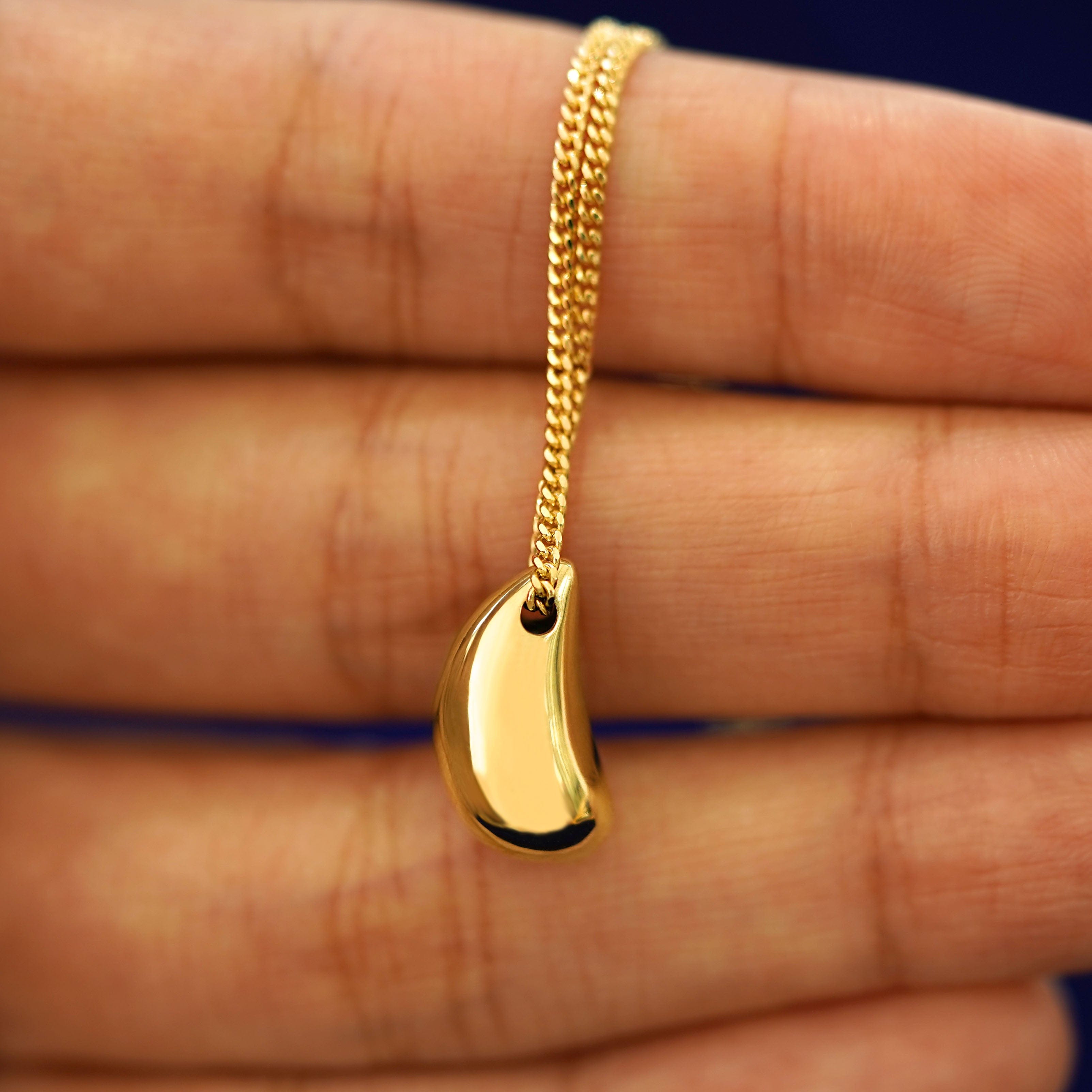 Automic Gold Studio Puffy Teardrop Necklace