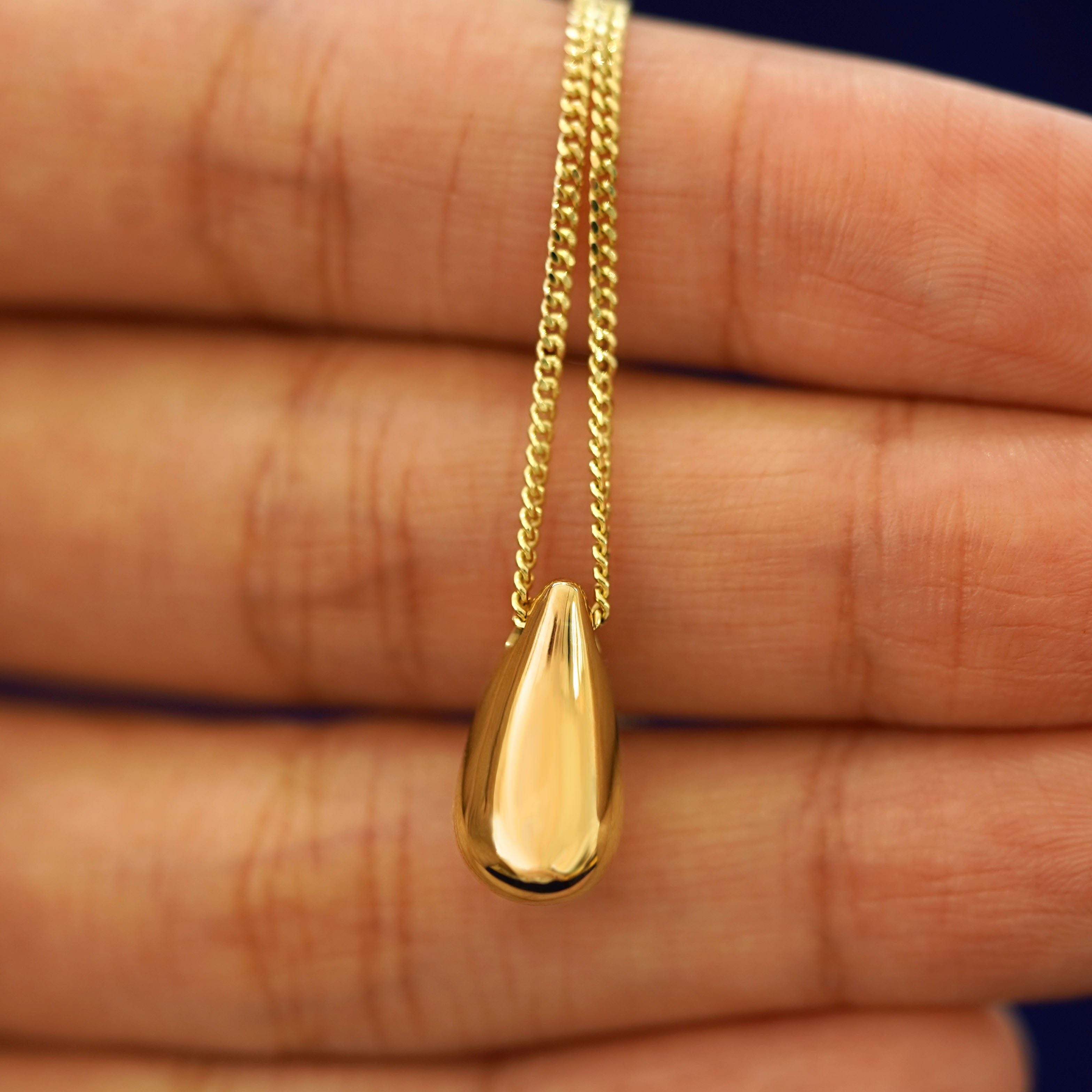 Automic Gold Studio Puffy Teardrop Necklace