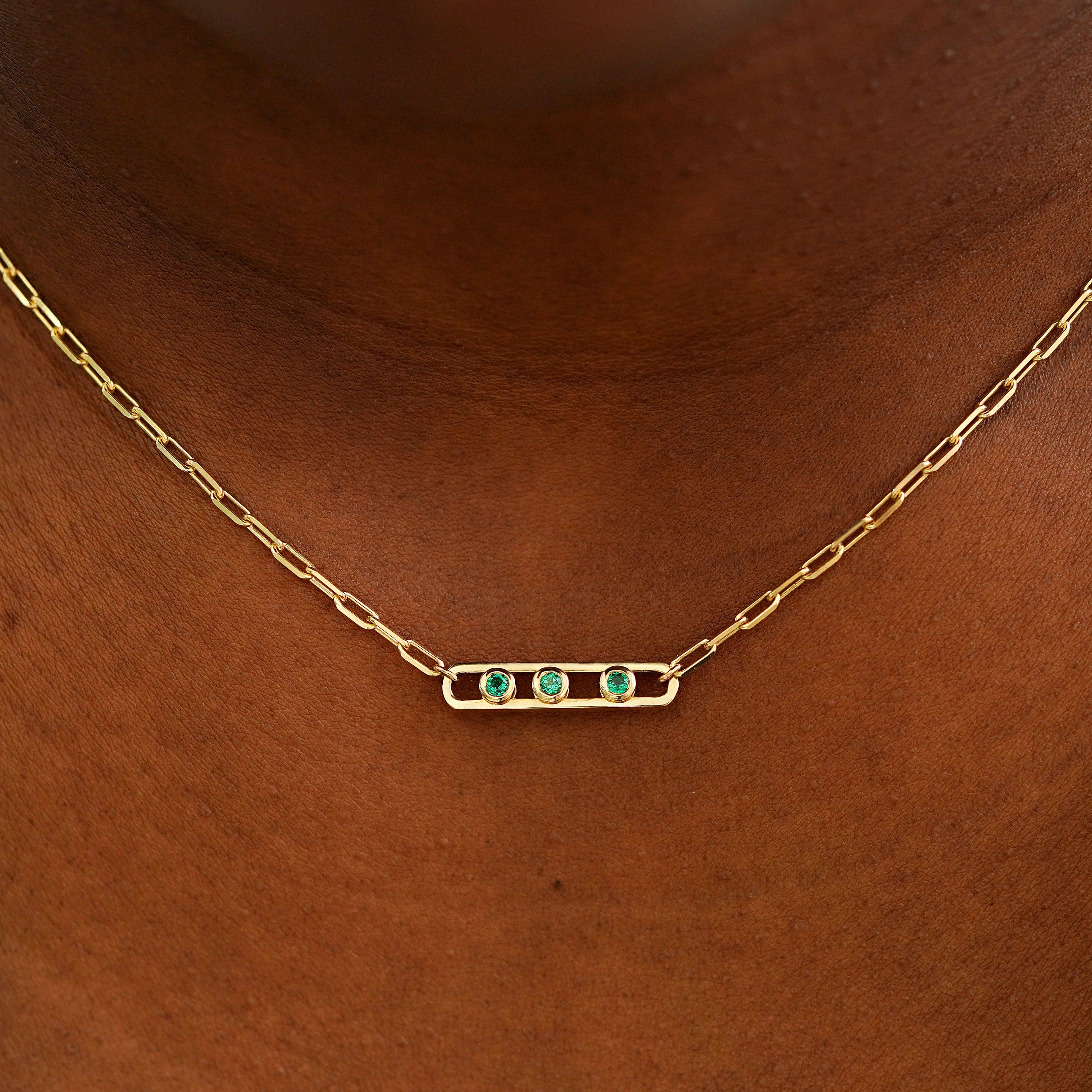 Automic Gold Studio Dancing Gemstone Necklace