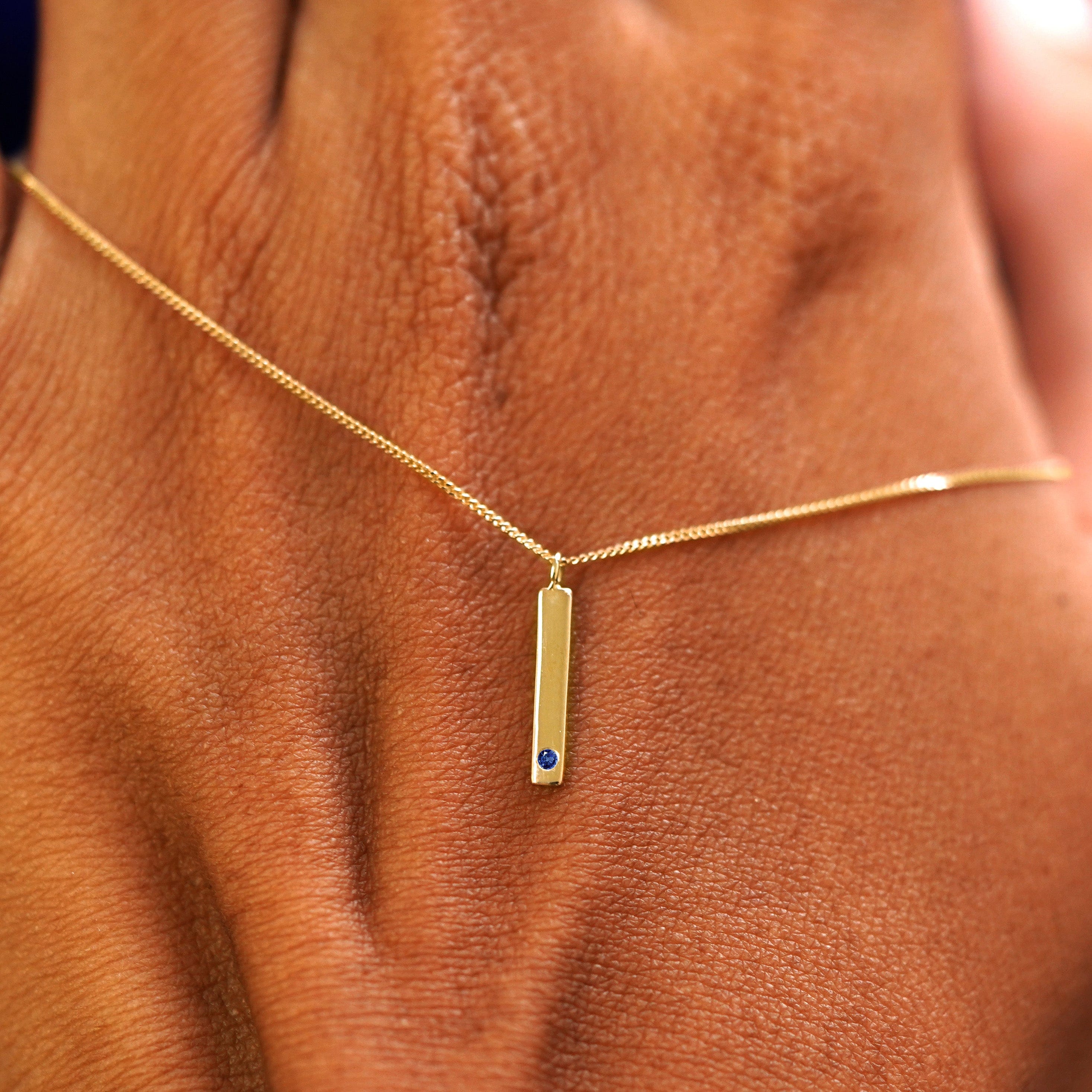 Automic Gold Studio Gemstone Bar Necklace