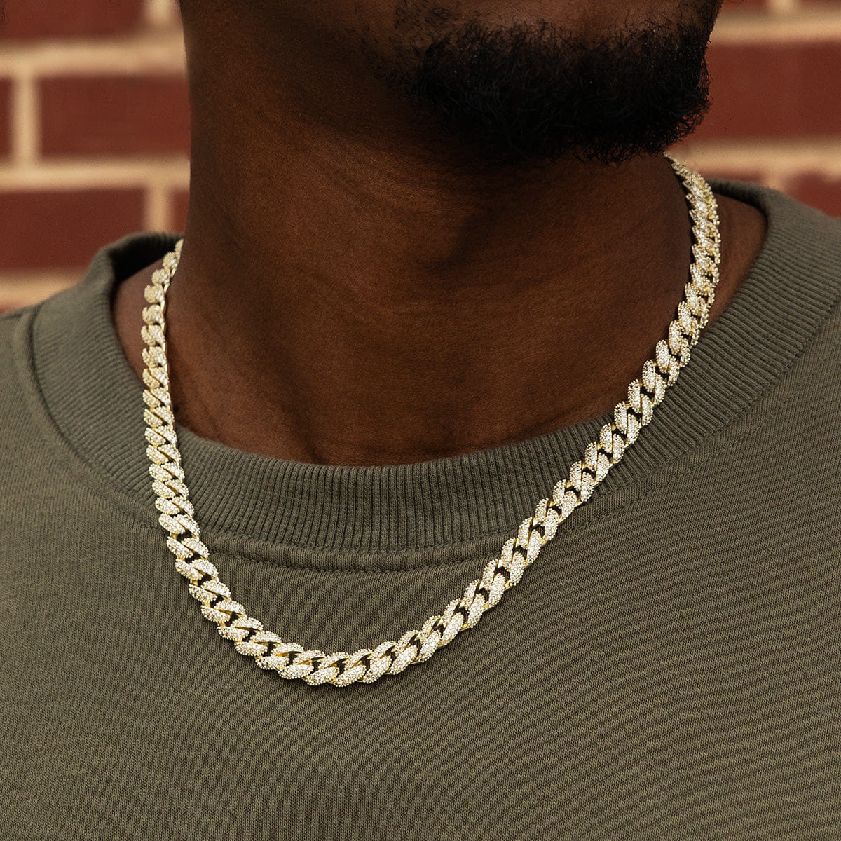 GLD Men Diamond Cuban Chain + Bracelet Bundle in Yellow Gold - 8.5 mm