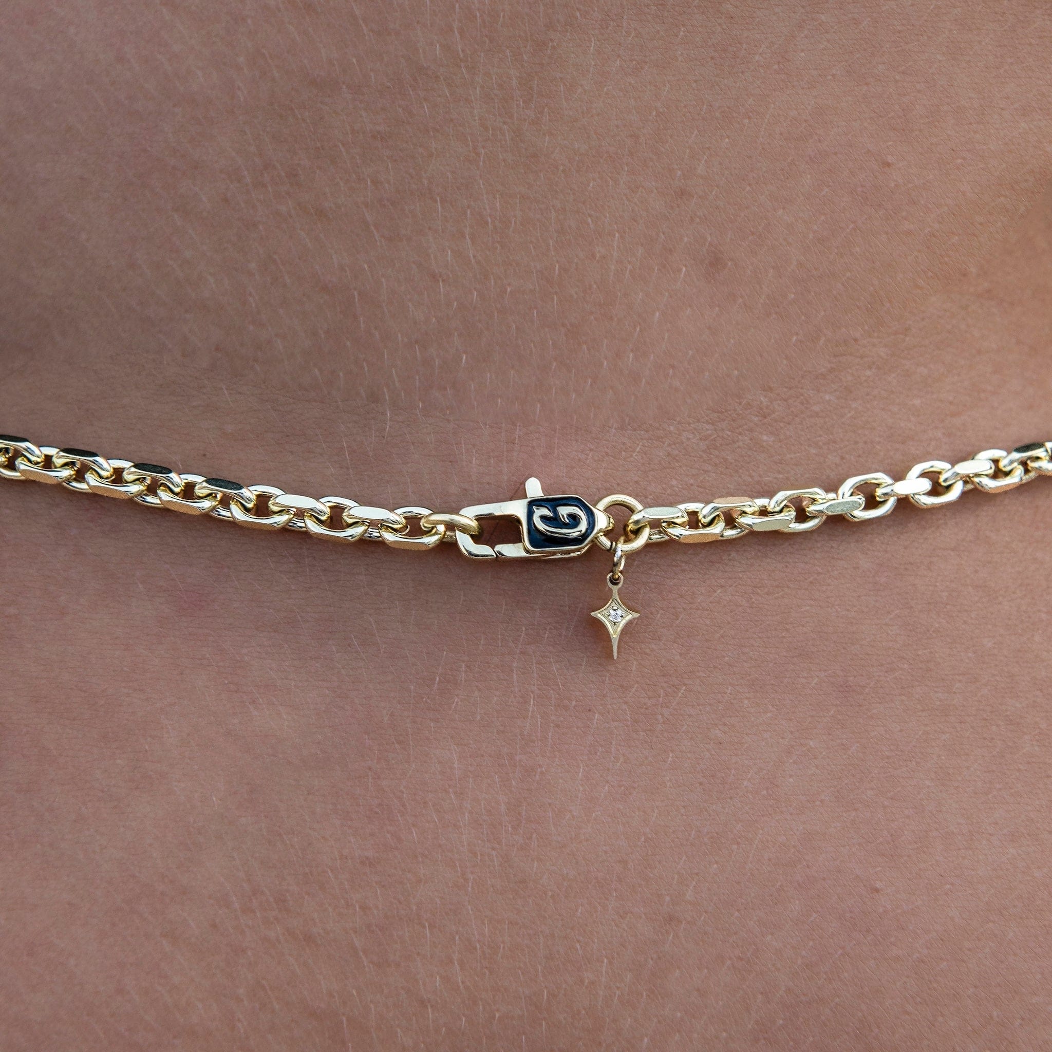 GLD PROMO - WOMEN Open Box Necklace + Bracelet in Yellow Gold - 3.6 mm