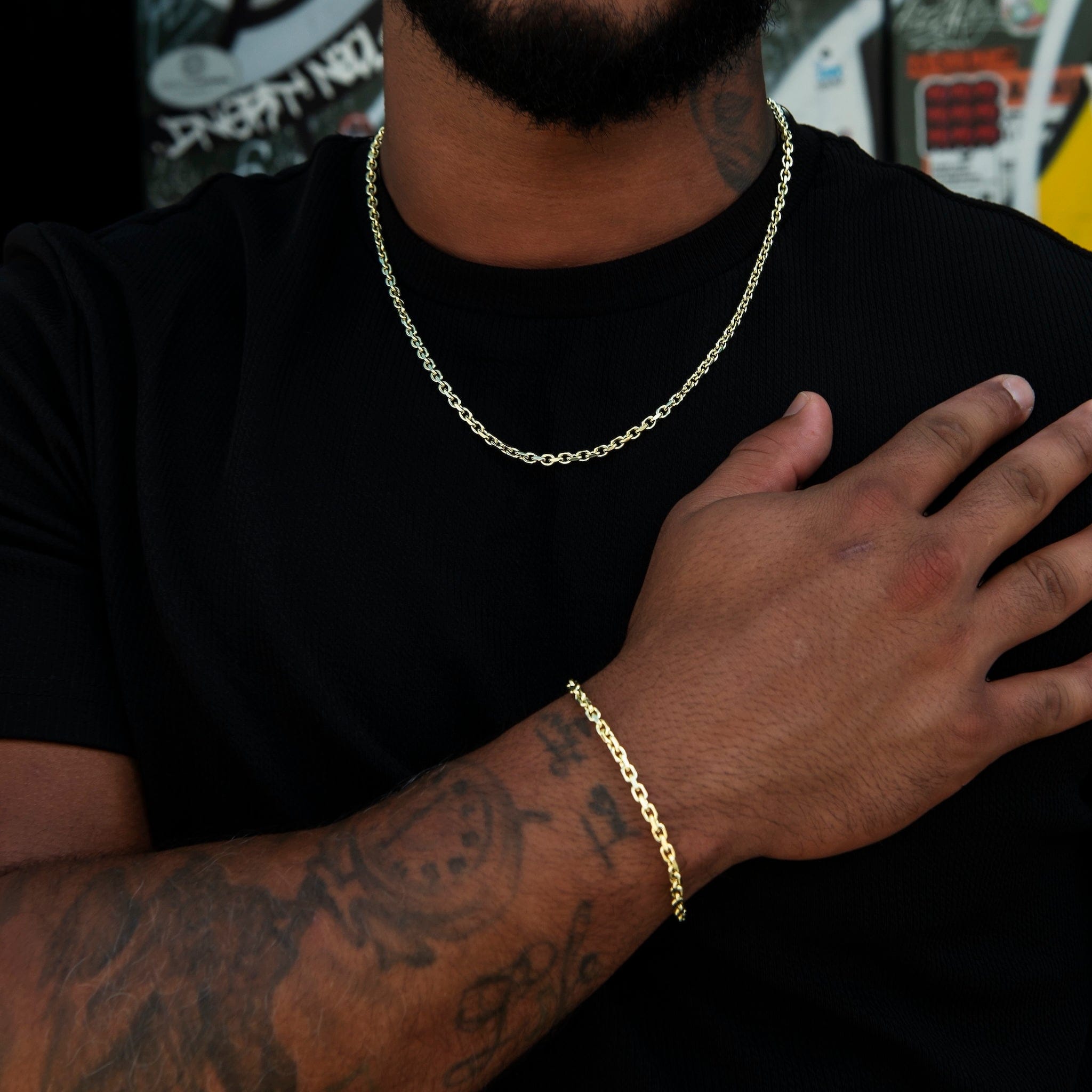 GLD PROMO Open Box Chain + Bracelet in Yellow Gold - 3.6 mm