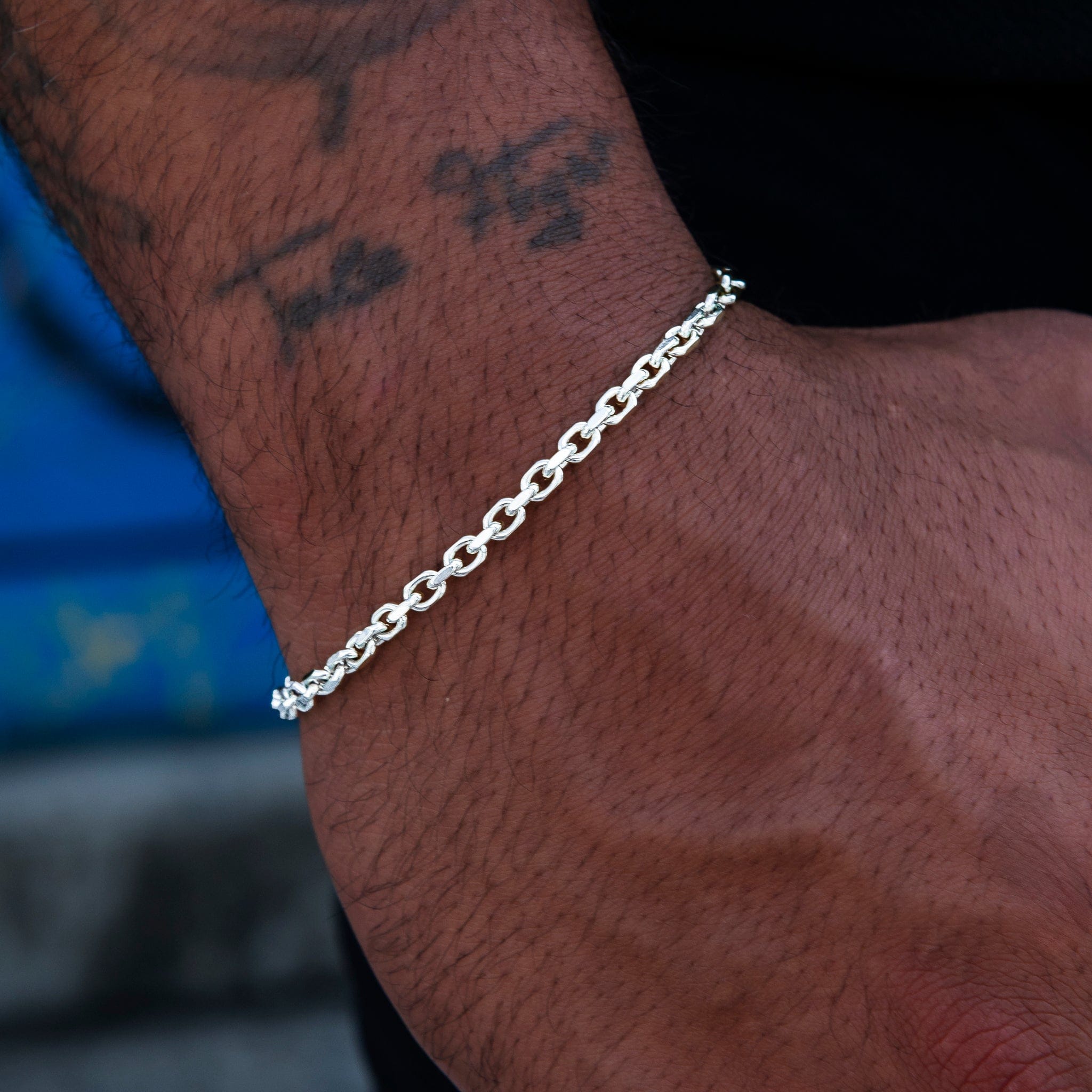 GLD PROMO Open Box Chain + Bracelet in White Gold - 3.6 mm