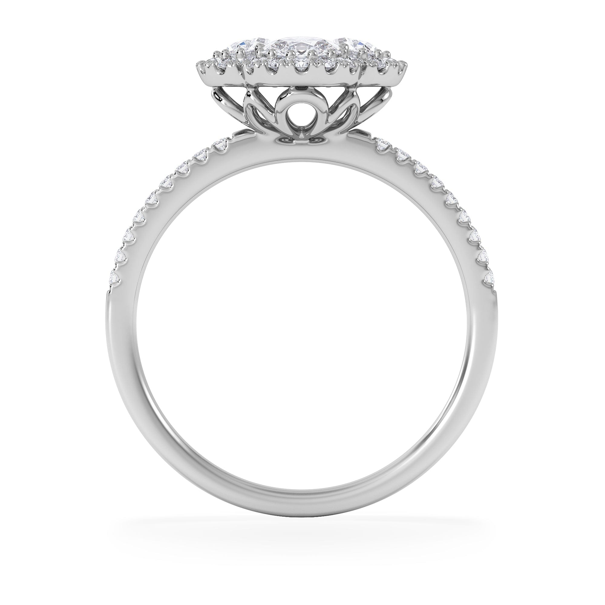 Alegria 1.00ct Lab Diamond Halo Ring in 9K White Gold