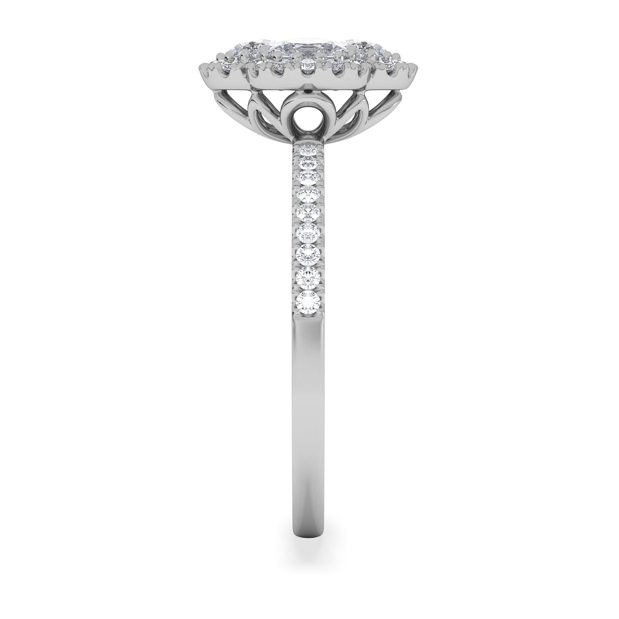 Alegria 1.00ct Lab Diamond Halo Ring in 9K White Gold