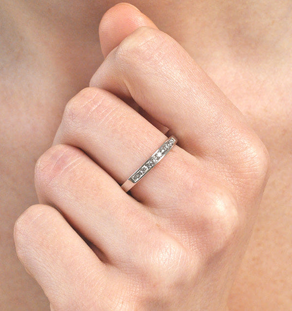 Diamond Rae Platinum Diamond Half Band Eternity Ring 0.25CT H/SI