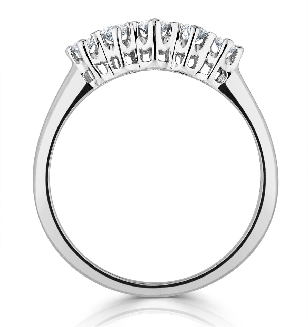 Diamond Grace 18K White Gold 5 Stone Diamond Eternity Ring 0.33CT