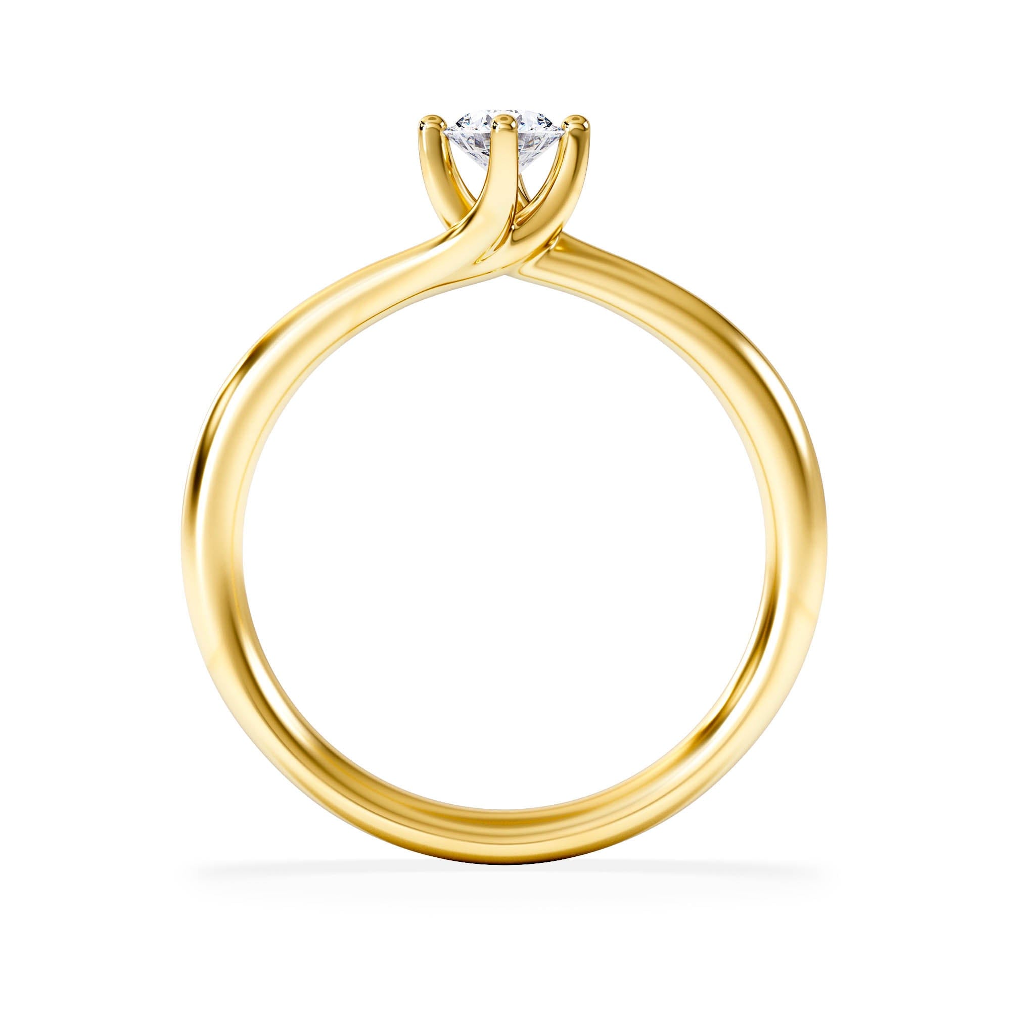 Diamond Certified Lily 18K Gold Diamond Engagement Ring 0.25CT