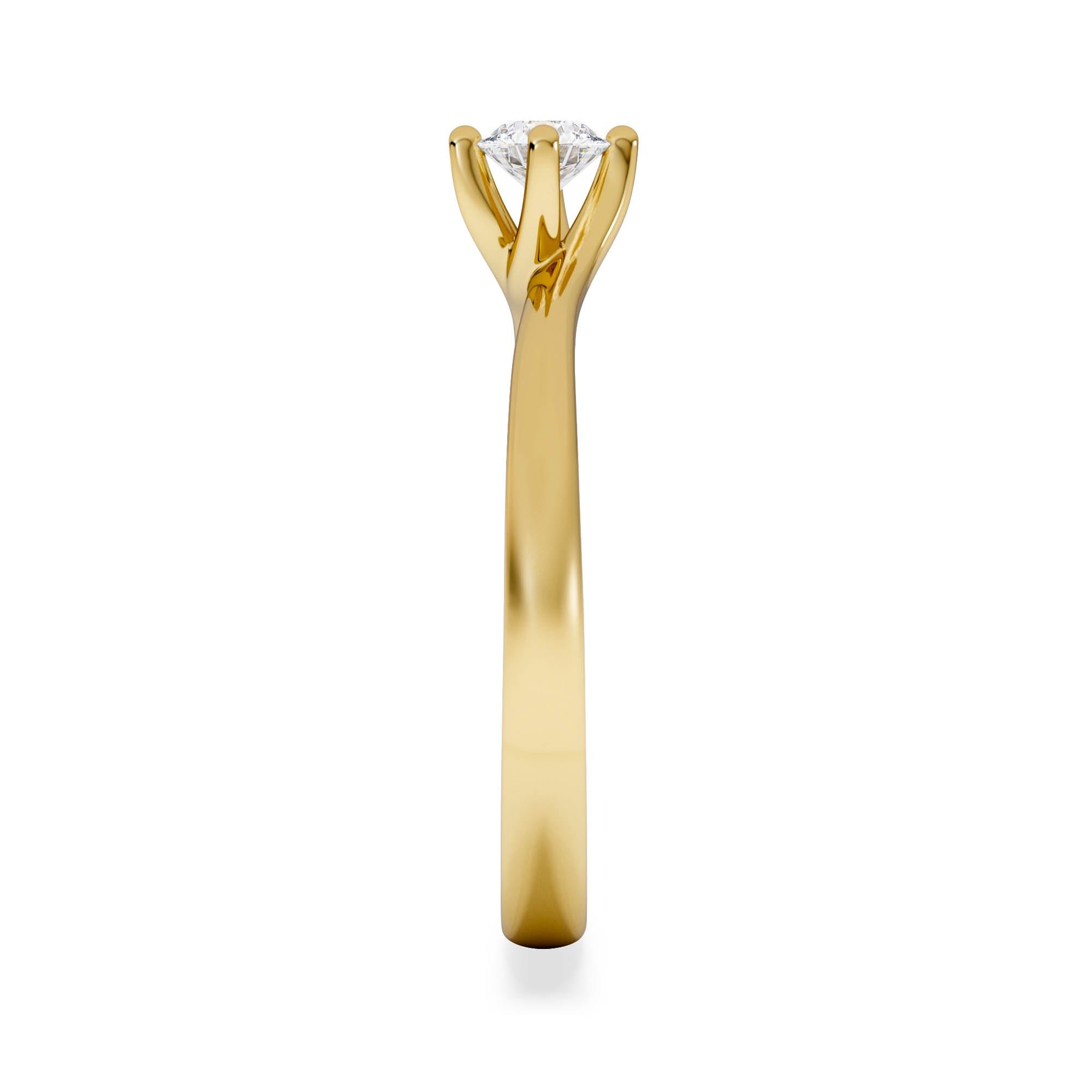 Diamond Certified Lily 18K Gold Diamond Engagement Ring 0.25CT