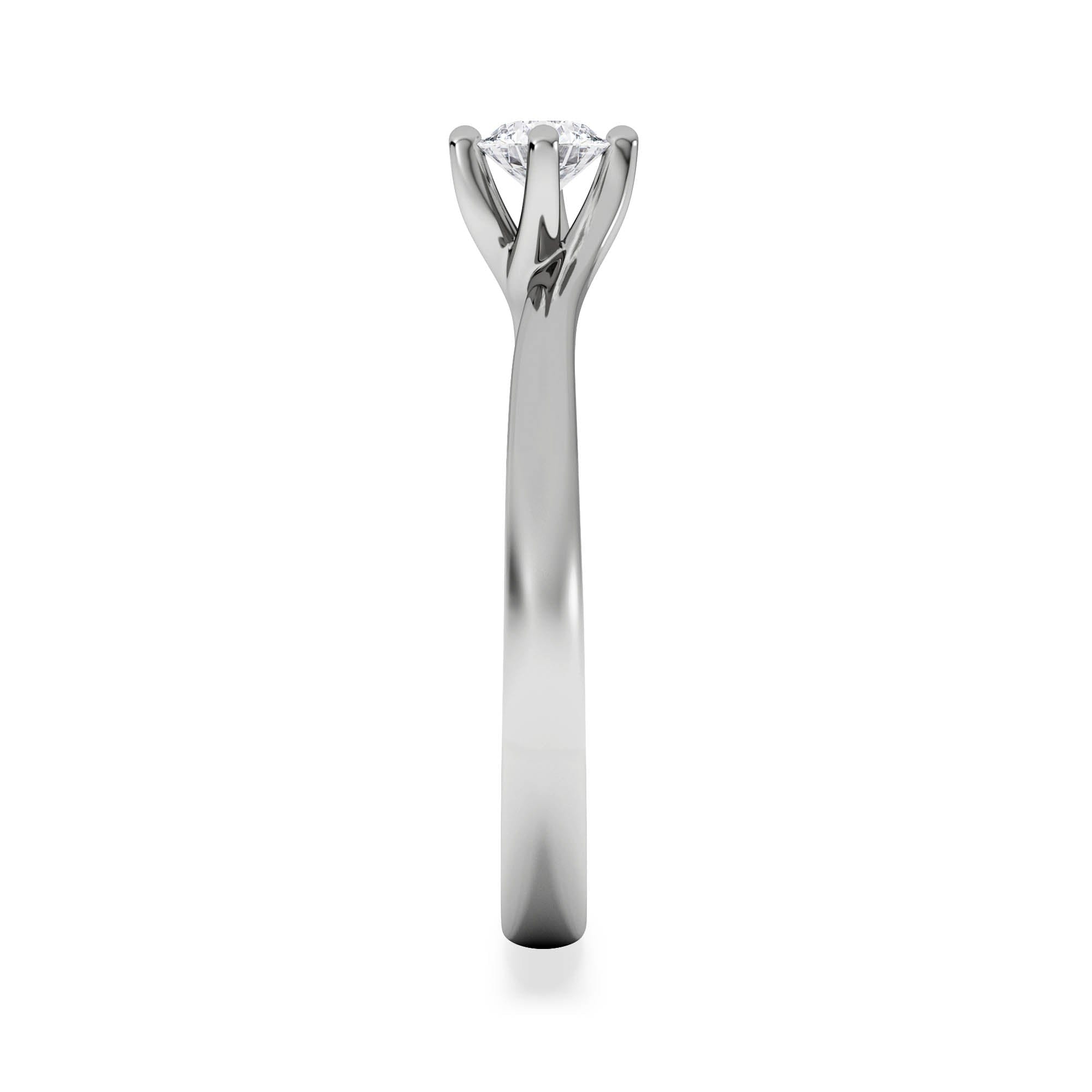 Diamond Certified Lily 18K White Gold Diamond Engagement Ring 0.25CT - G - H/SI
