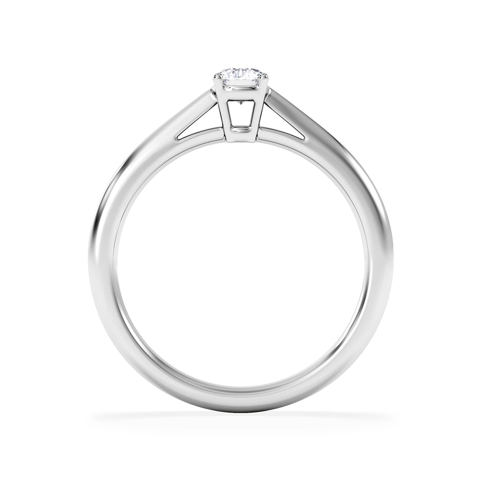 Diamond Engagement Ring Certified Elysia 18K White Gold Diamond 0.25CT - F - G/VS