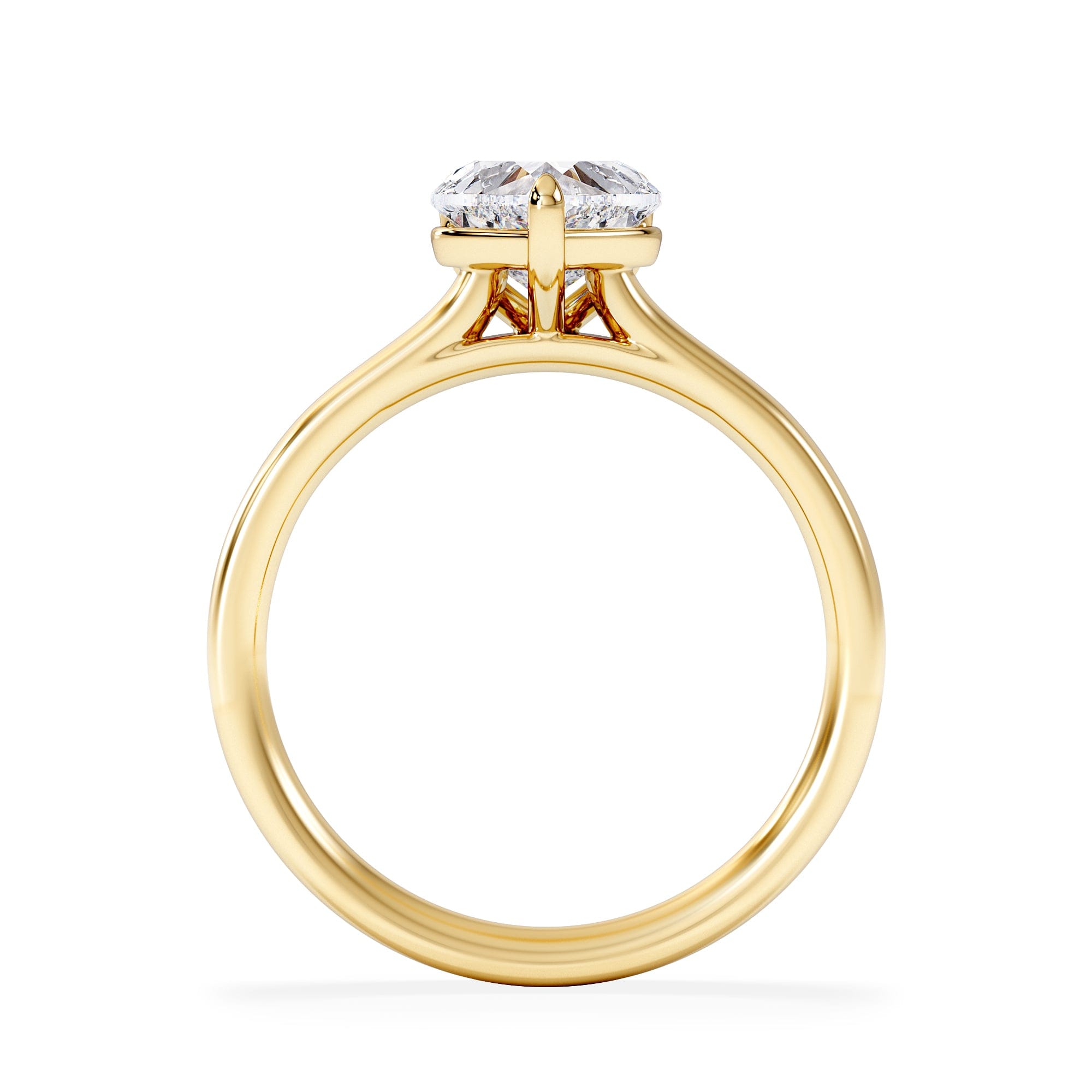 Diamond Amora Heart 1.00ct Lab Diamond Engagement Ring F/VS Set in 18K Gold