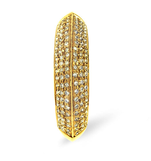 Diamond 18K Gold Diamond Pave Ring 0.32ct H/si