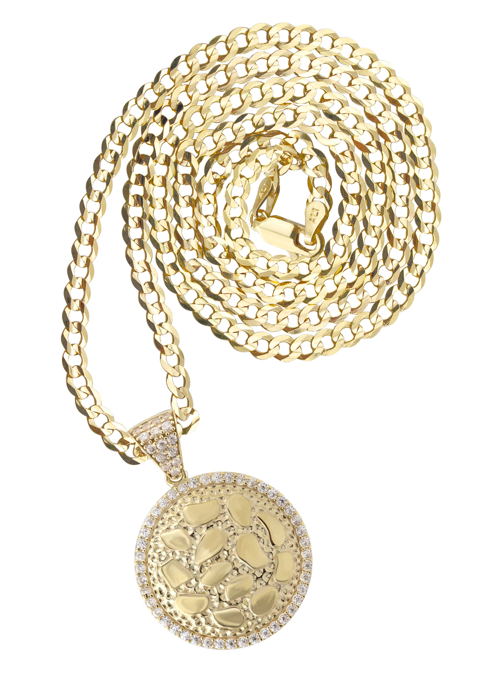Manufacturer 1 10K Yellow Gold Round Nugget Necklace | Appx. 3 - 10 Grams