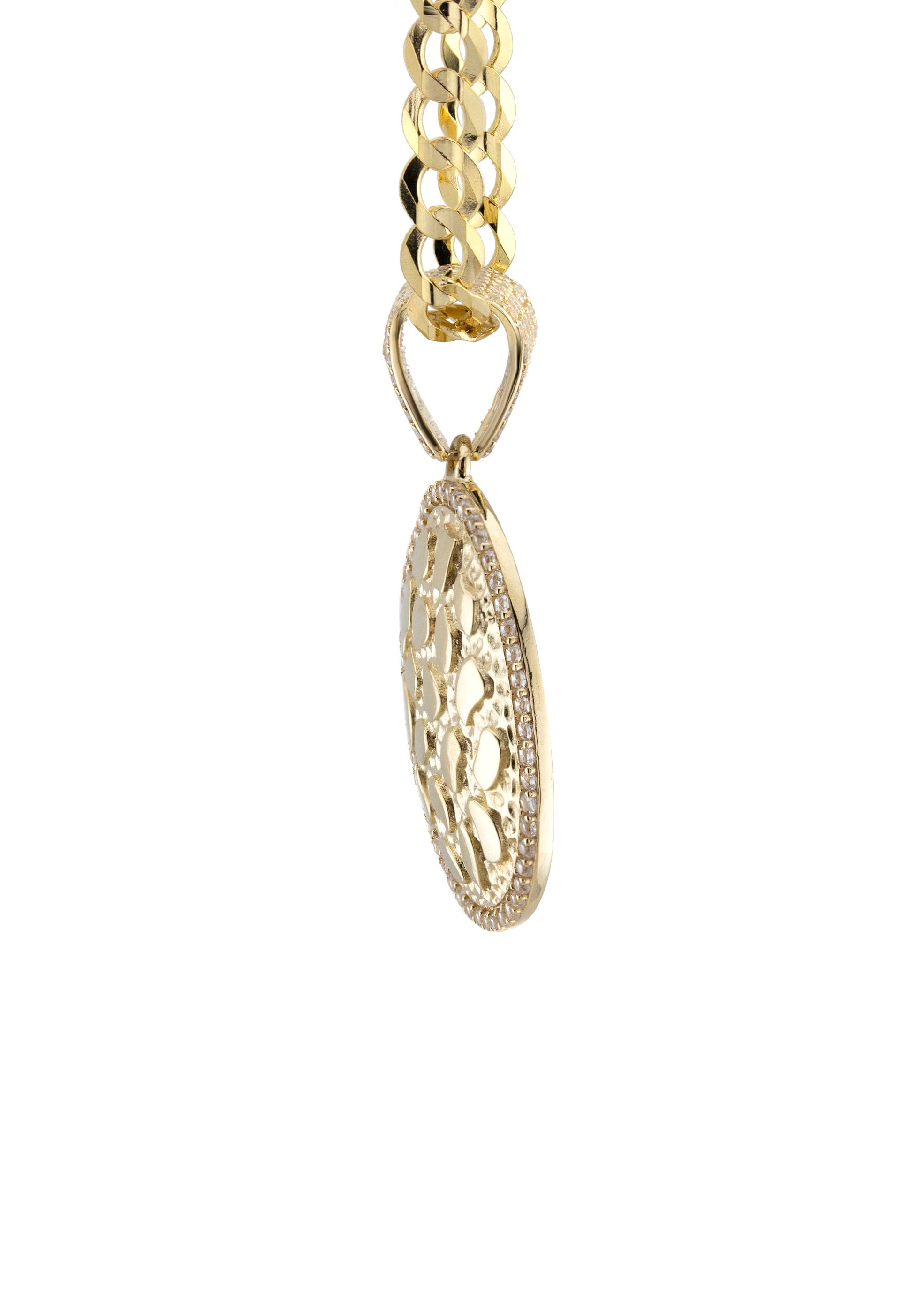 Manufacturer 1 10K Yellow Gold Oval Nugget Necklace | Appx. 3.3 - 17.3 Grams