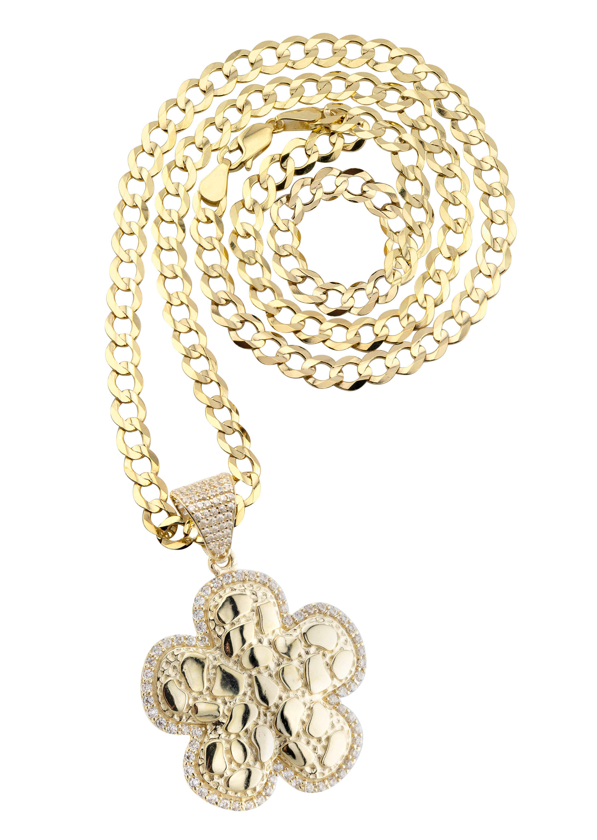 Manufacturer 1 10K Yellow Gold Nugget Necklace | Appx. 4 - 18 Grams
