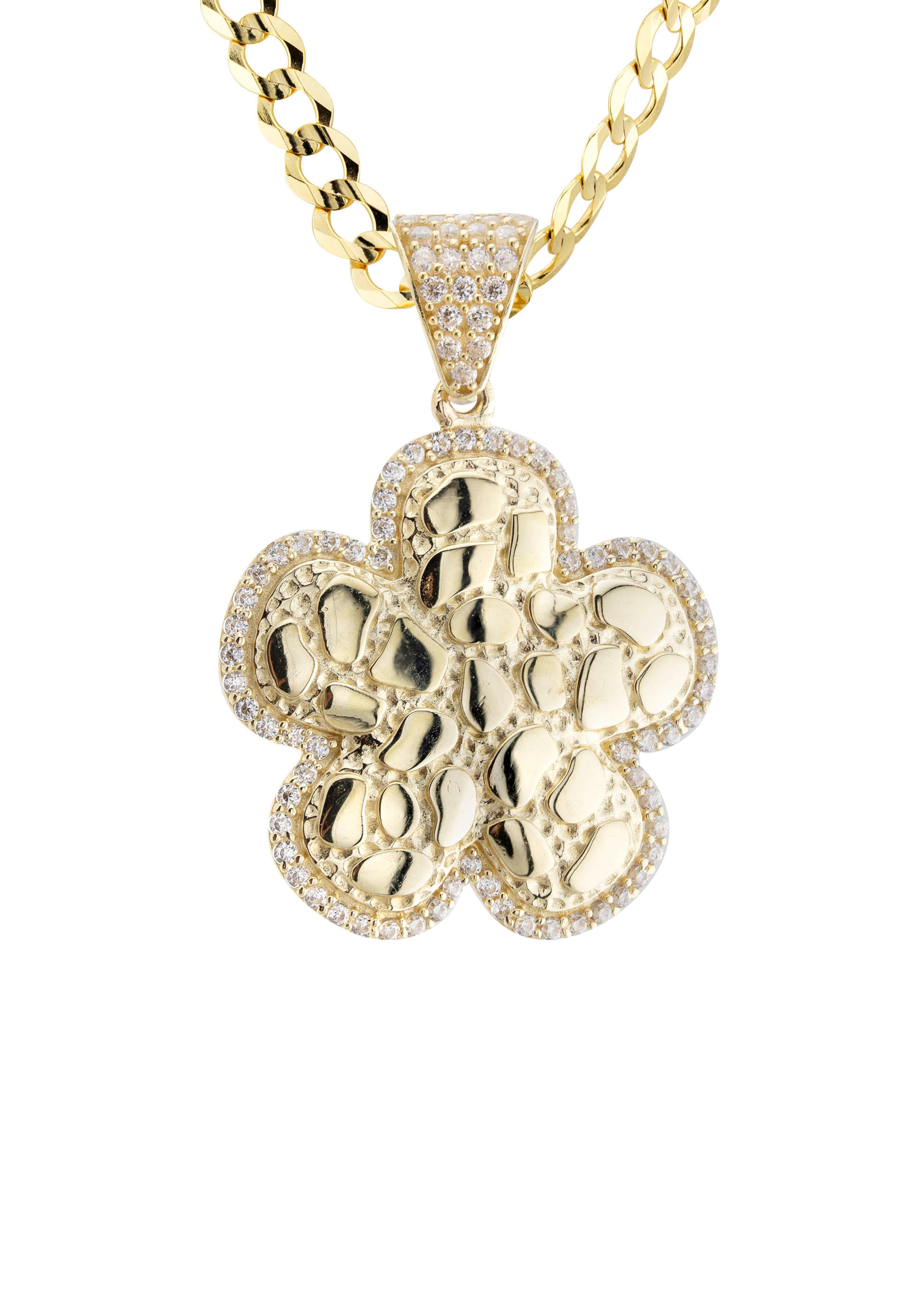 Manufacturer 1 10K Yellow Gold Nugget Necklace | Appx. 4 - 18 Grams