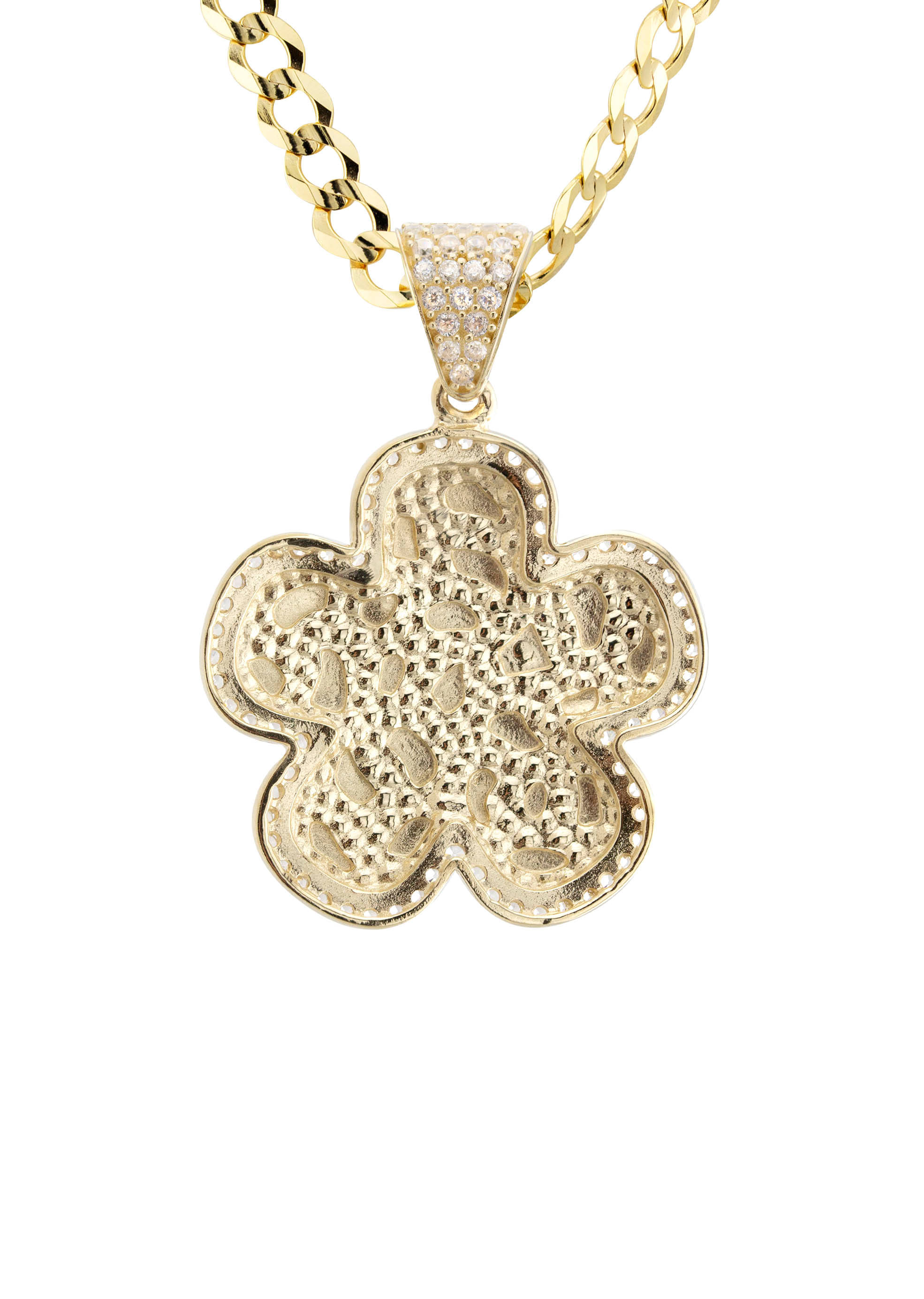 Manufacturer 1 10K Yellow Gold Nugget Necklace | Appx. 4 - 18 Grams