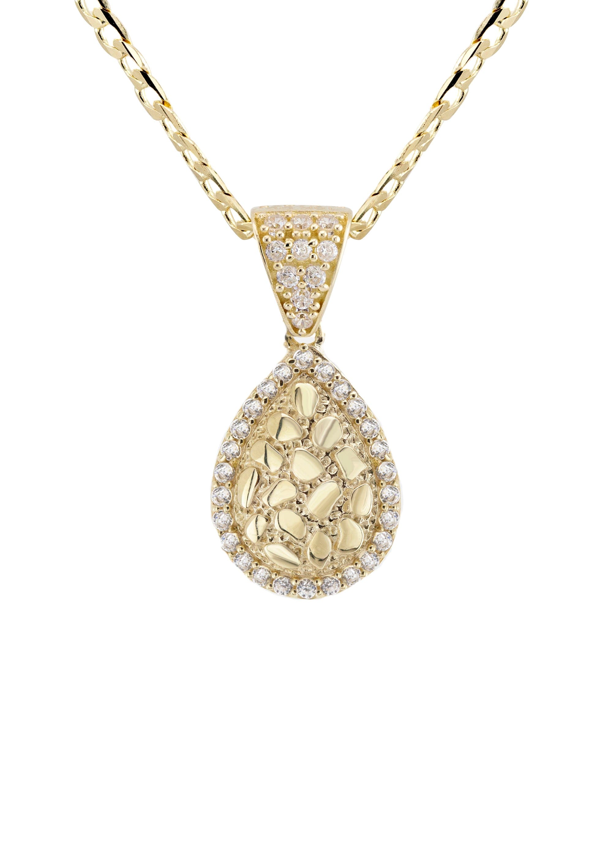Manufacturer 1 10K Yellow Gold Nugget Necklace | Appx. 1.2 - 5.2 Grams