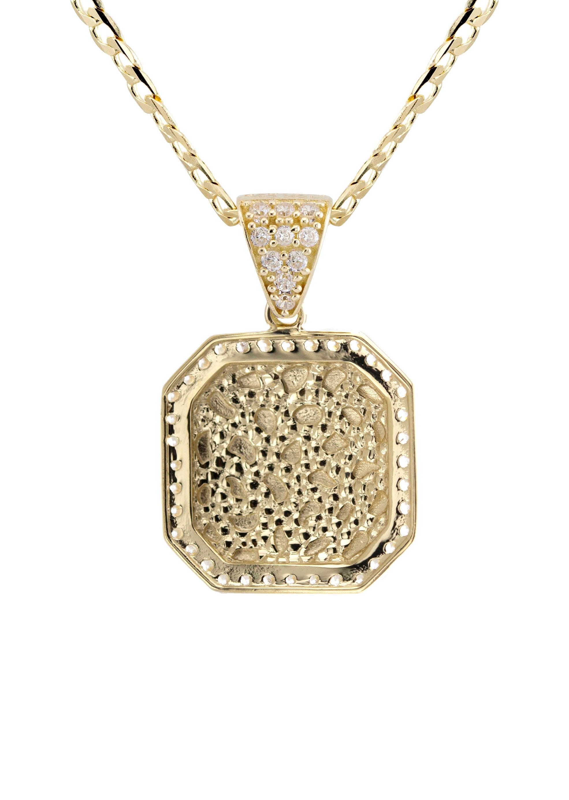 Manufacturer 1 10K Yellow Gold Nugget Necklace | Appx. 1.8 - 5.8 Grams