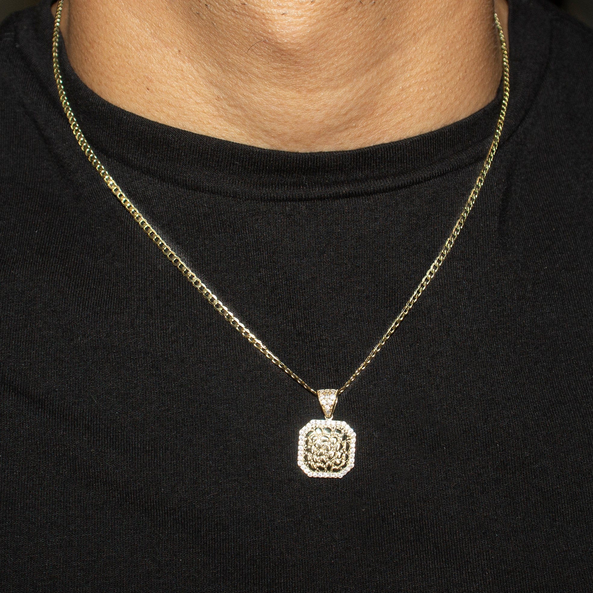 Manufacturer 1 10K Yellow Gold Nugget Necklace | Appx. 1.8 - 5.8 Grams