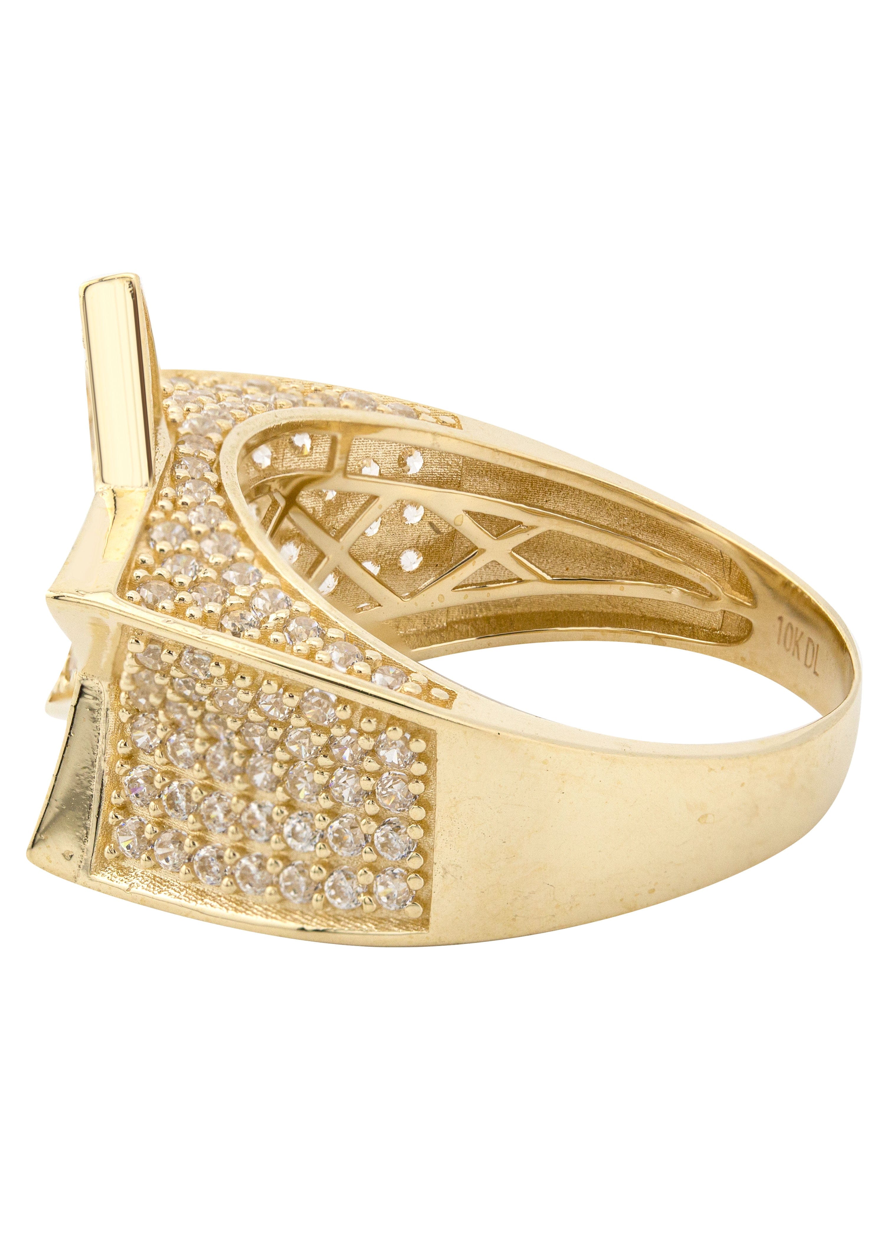 Manufacturer 1 10K Gold Cz Star Ring For Men | 7 Grams