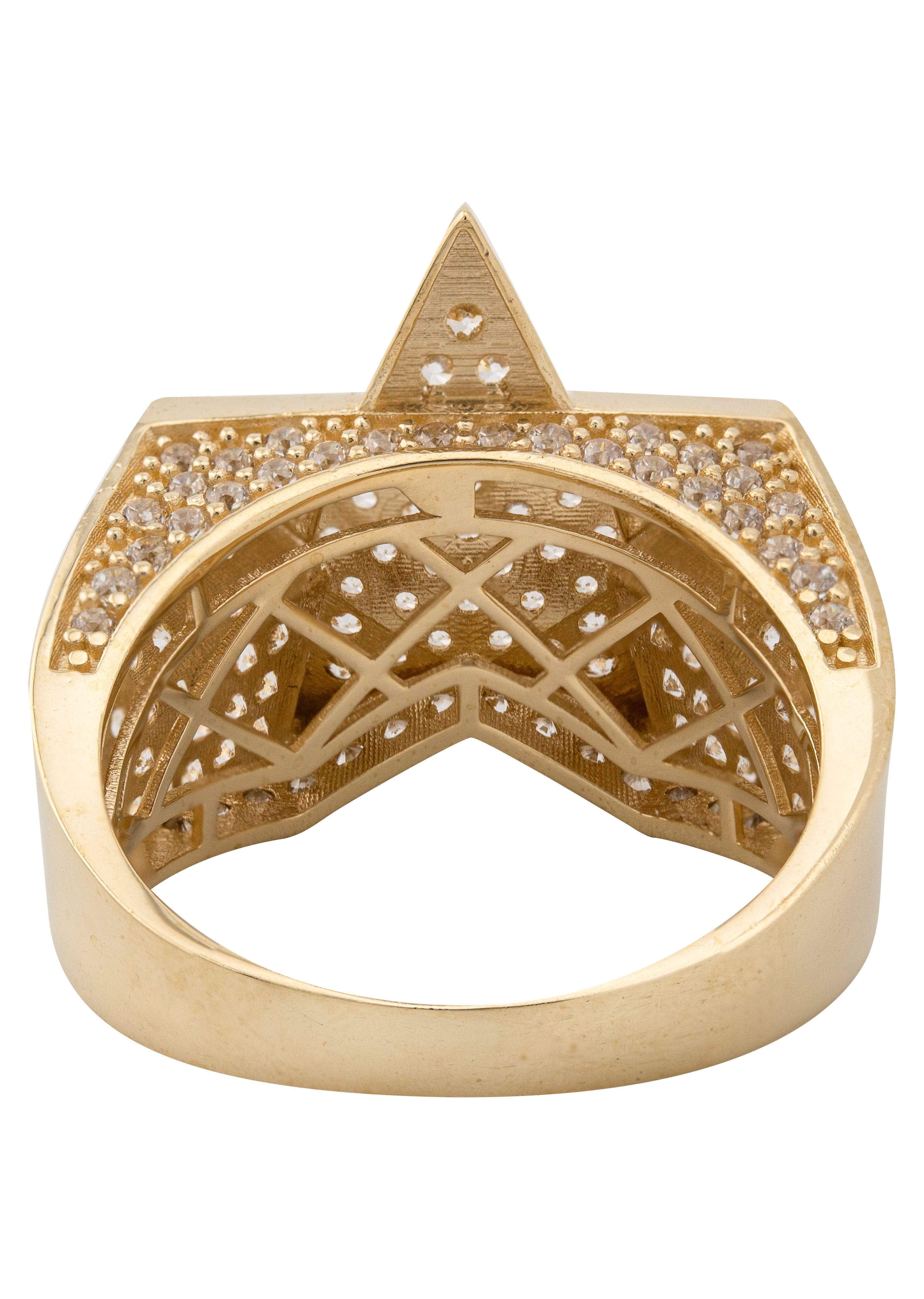 Manufacturer 1 10K Gold Cz Star Ring For Men | 7 Grams