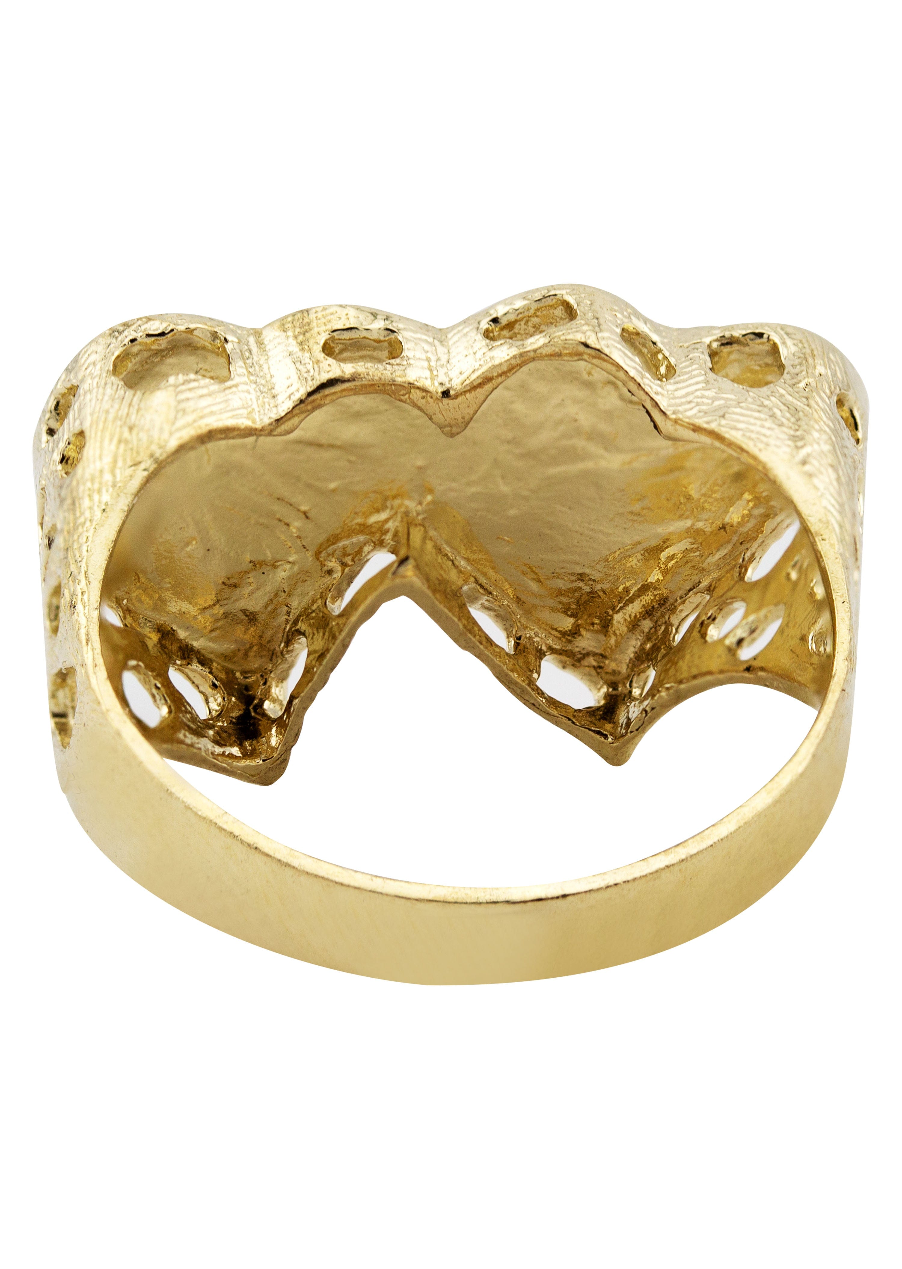Manufacturer 1 Mens Hearts Signet Ring - 10K Gold | 7 Grams