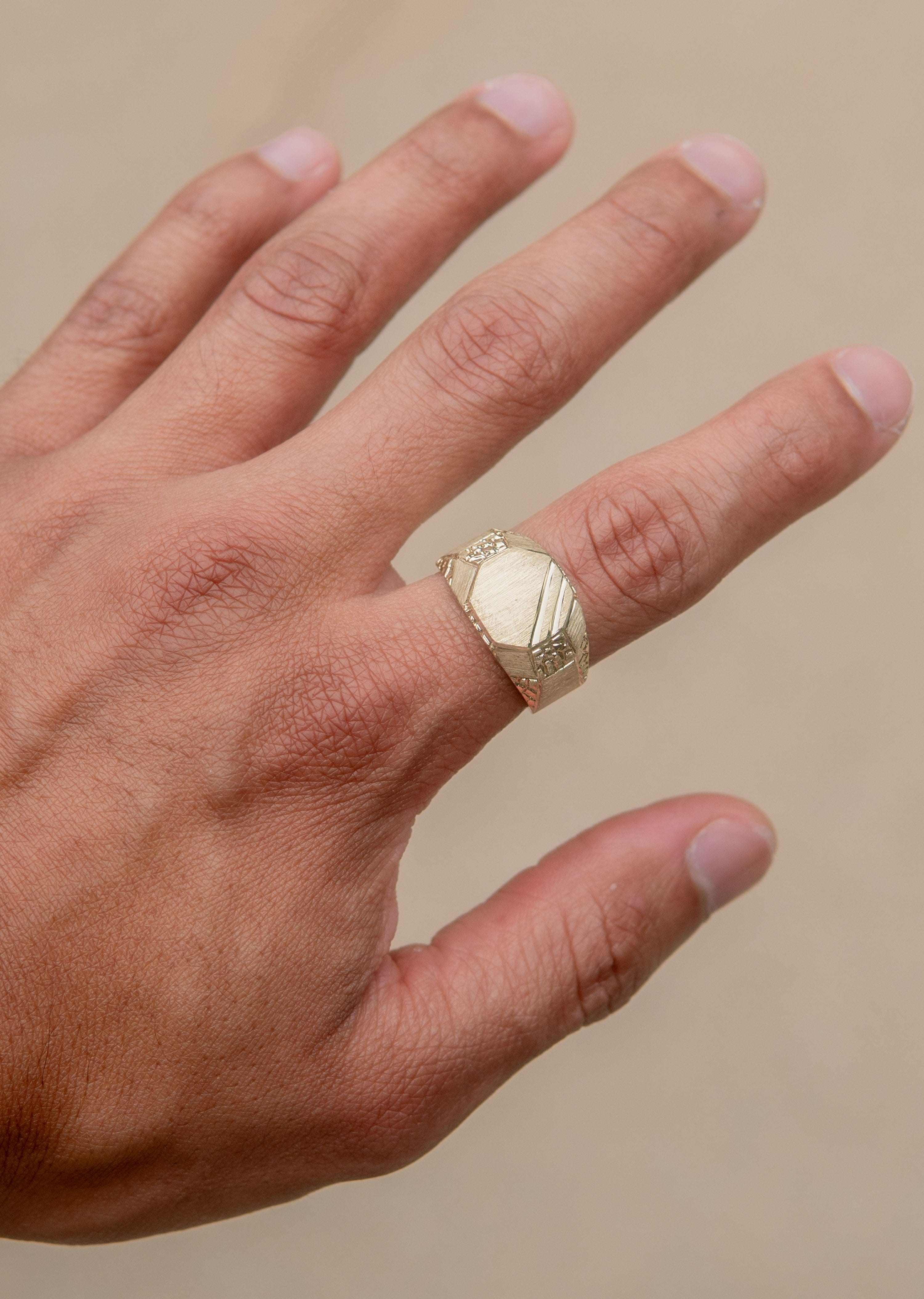 Manufacturer 1 Mens Signet Ring - 10K Gold | 7 Grams