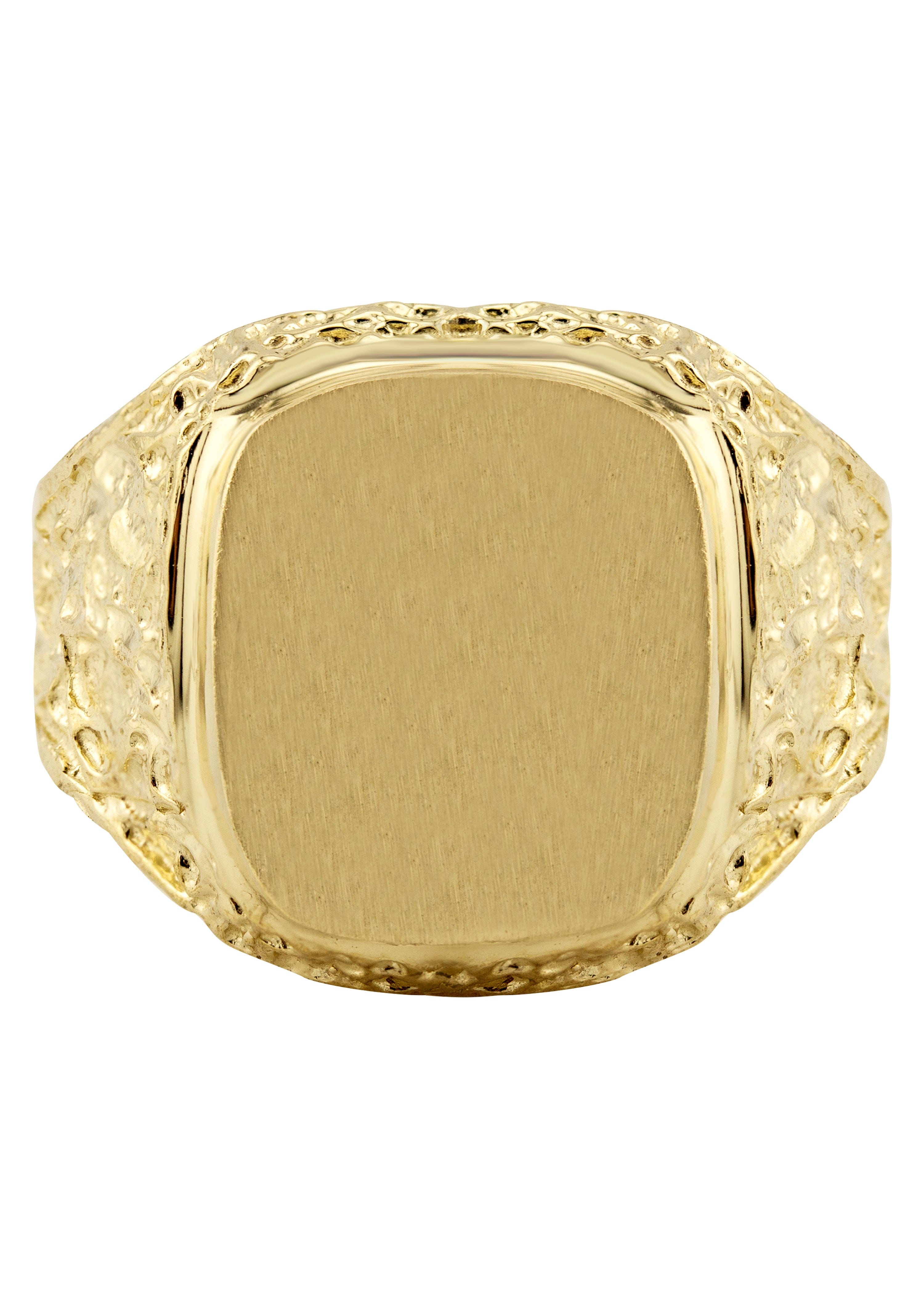 Manufacturer 1 Mens Nugget Signet Ring - 10K Gold | 7 Grams