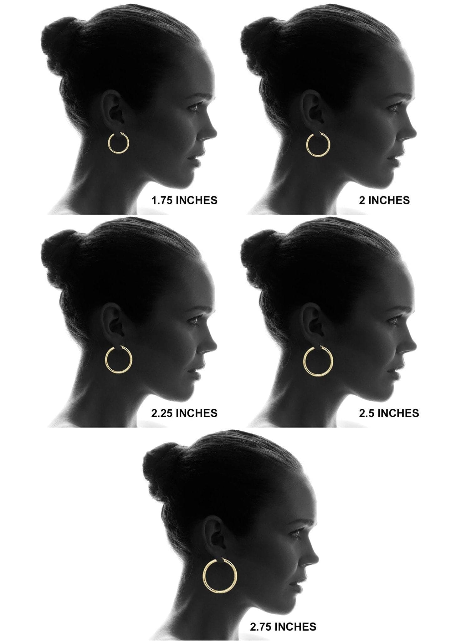 Manufacturer 1 10K Gold Diamond Cut Hoop Earrings | Customizable Size