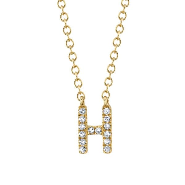 Shy Creation Moyer Collection 14K Gold 0.04ctw Diamond Initial Necklace - SC55007904