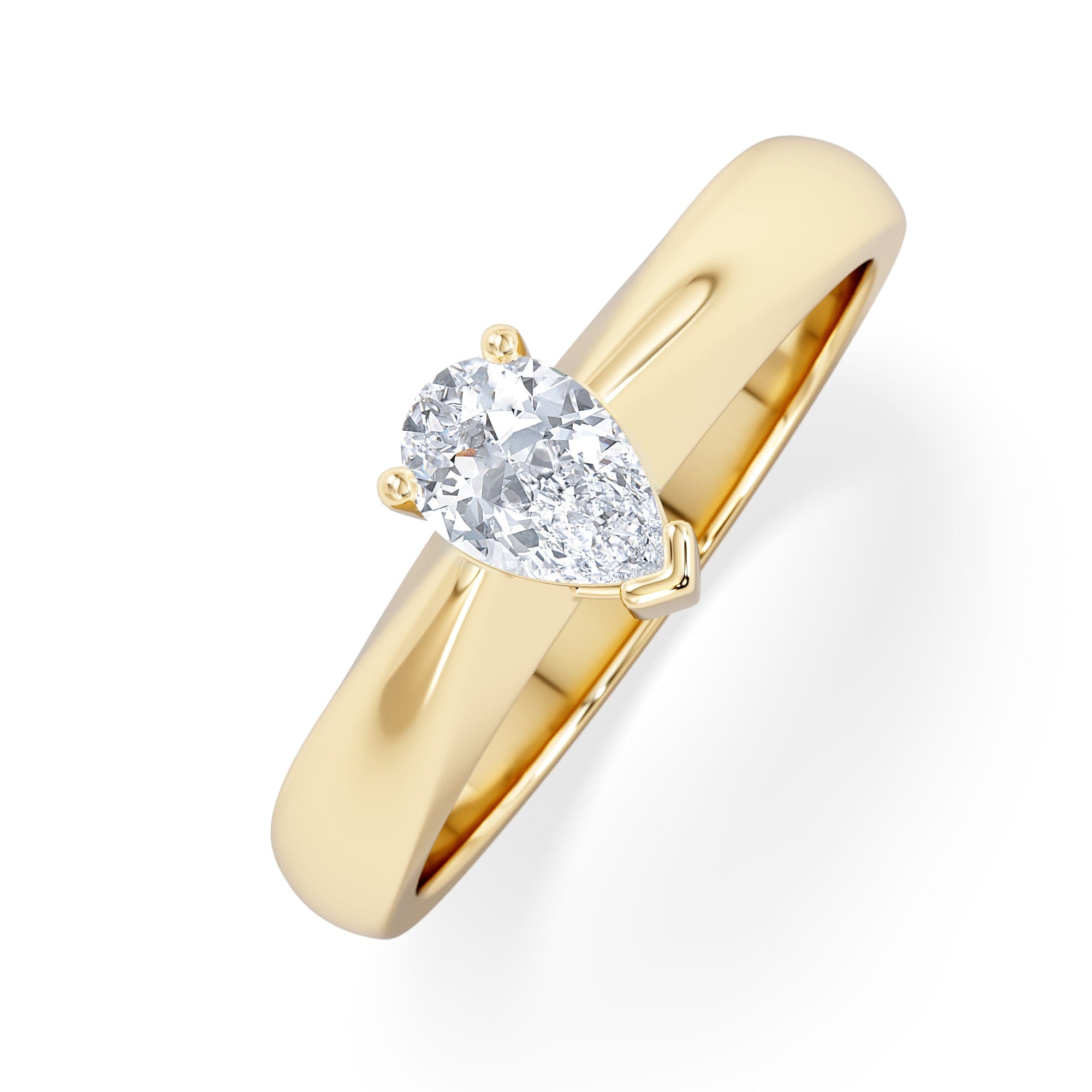 Diamond Naomi Pear Cut Lab Diamond Engagement Ring 0.50ct H/SI in 9k Gold