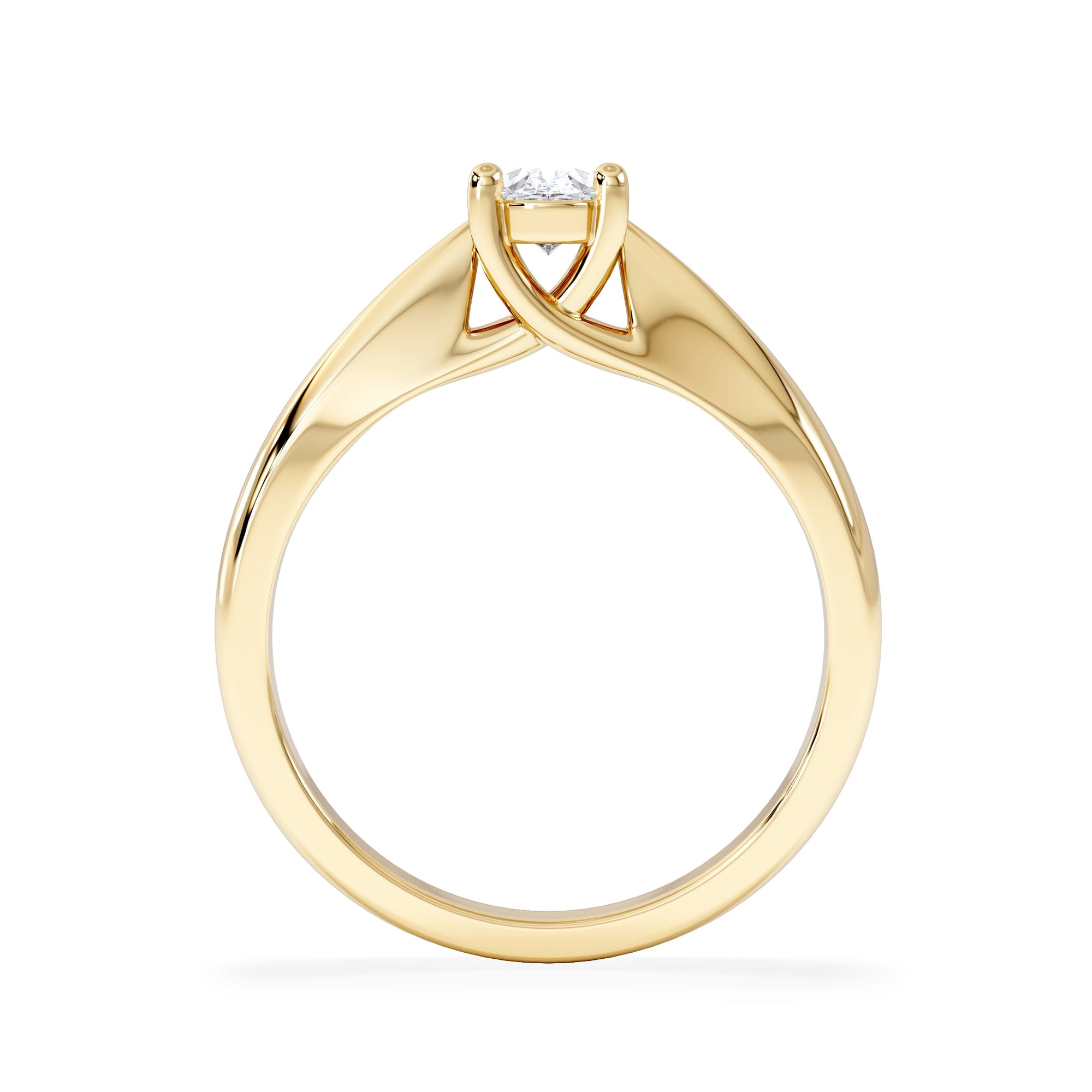 Diamond Naomi Oval Cut Lab Diamond Engagement Ring 0.50ct H/SI in 9k Gold