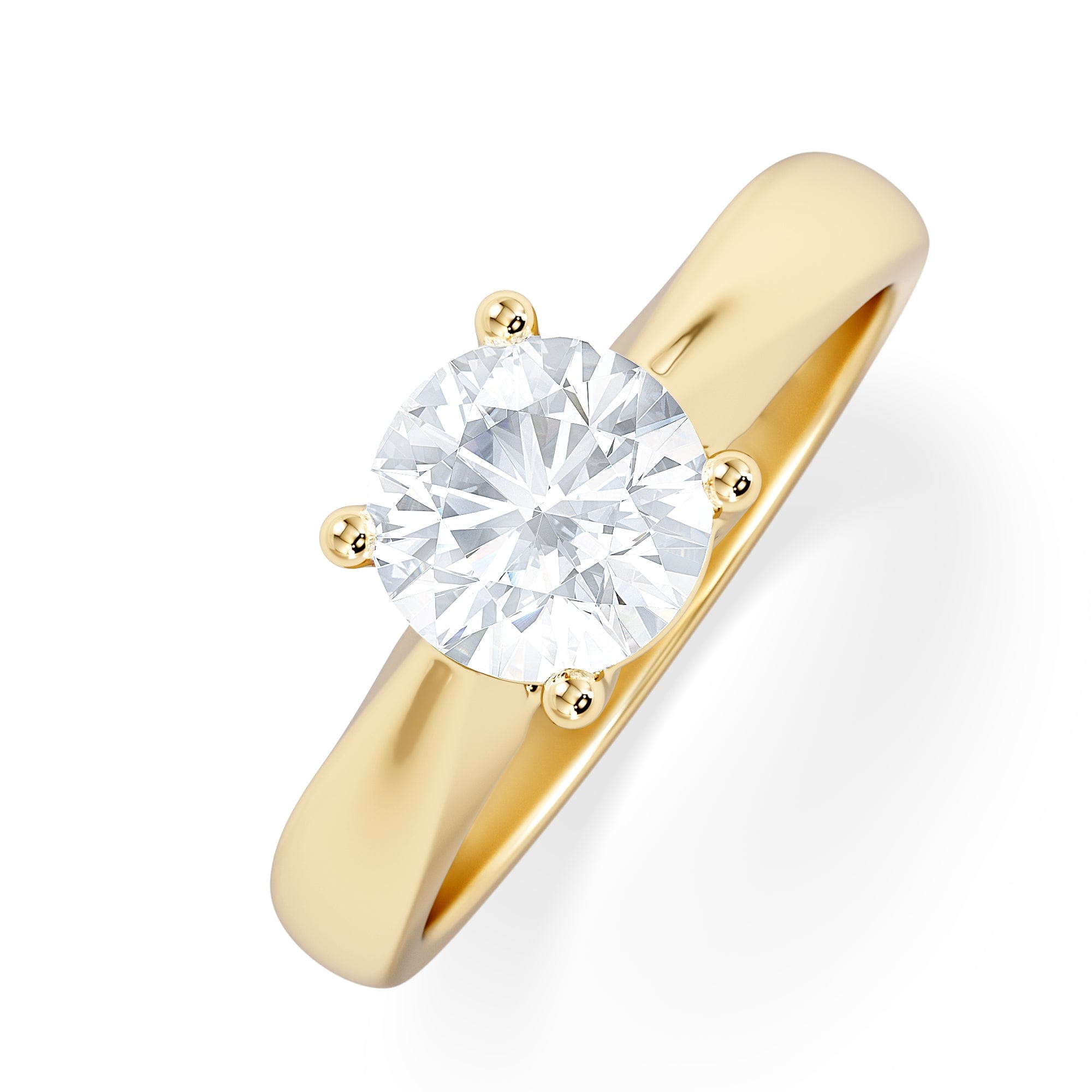 Diamond Naomi Round Cut Lab Diamond Engagement Ring 1.00ct H/SI in 9k Gold