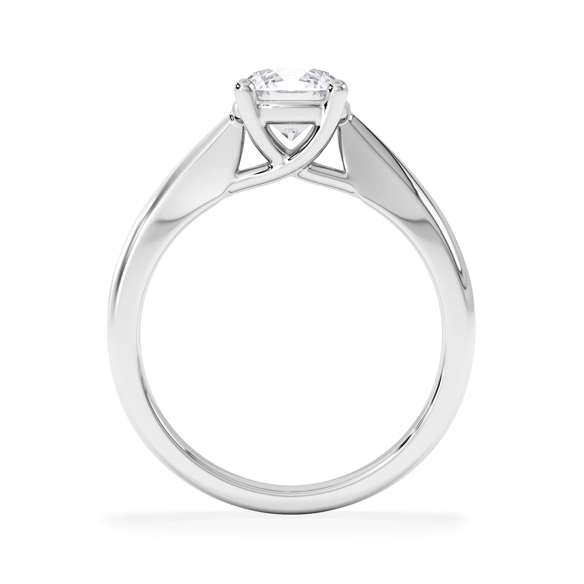 Diamond Naomi Round Cut Lab Diamond Engagement Ring 1.00ct H/SI in 9k White Gold