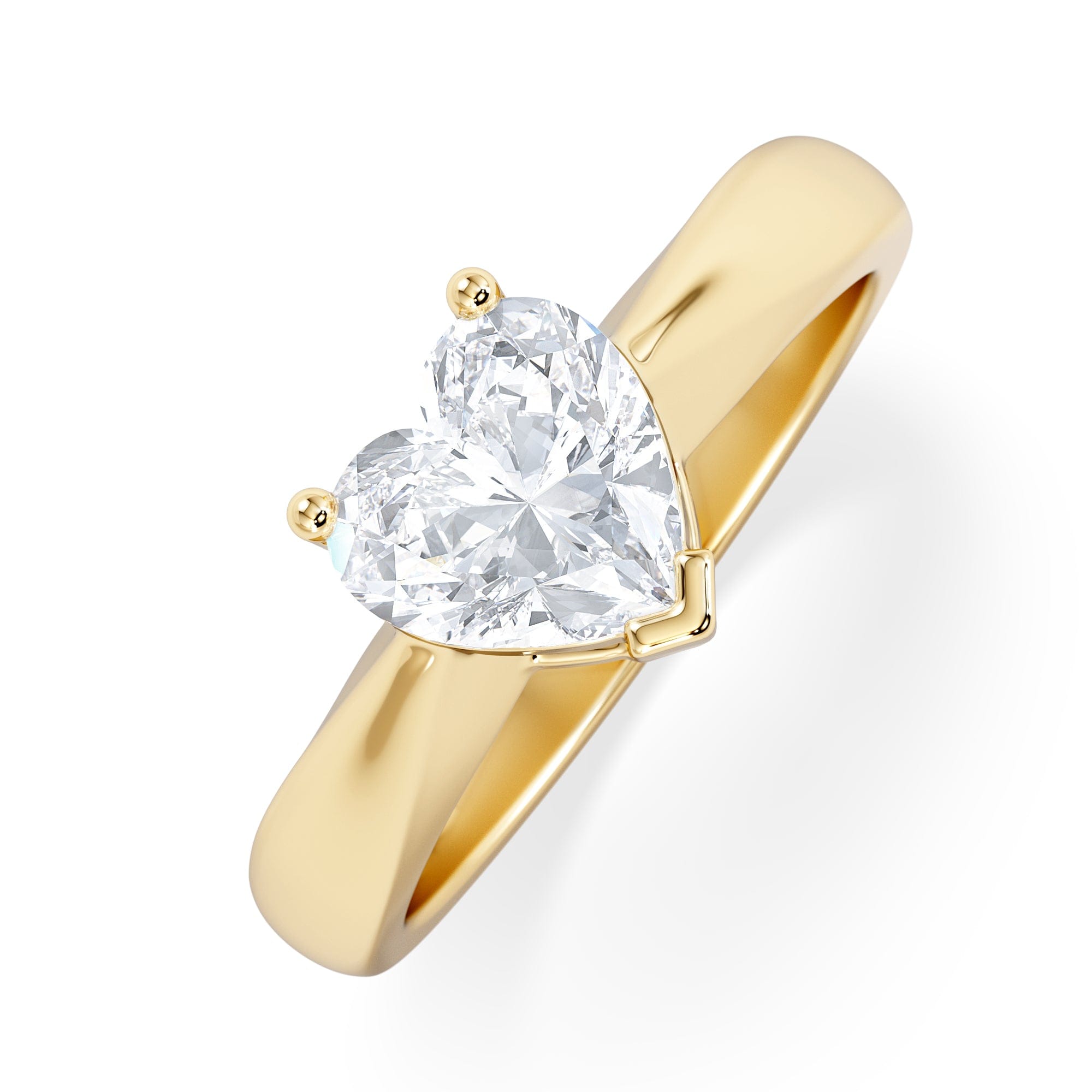 Diamond Naomi Heart Cut Lab Diamond Engagement Ring 1.00ct H/SI in 9k Gold