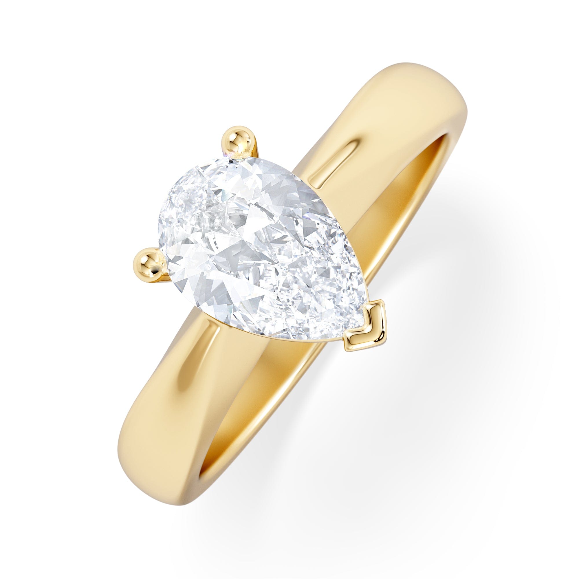 Diamond Naomi Pear Cut Lab Diamond Engagement Ring 1.00ct H/SI in 9k Gold