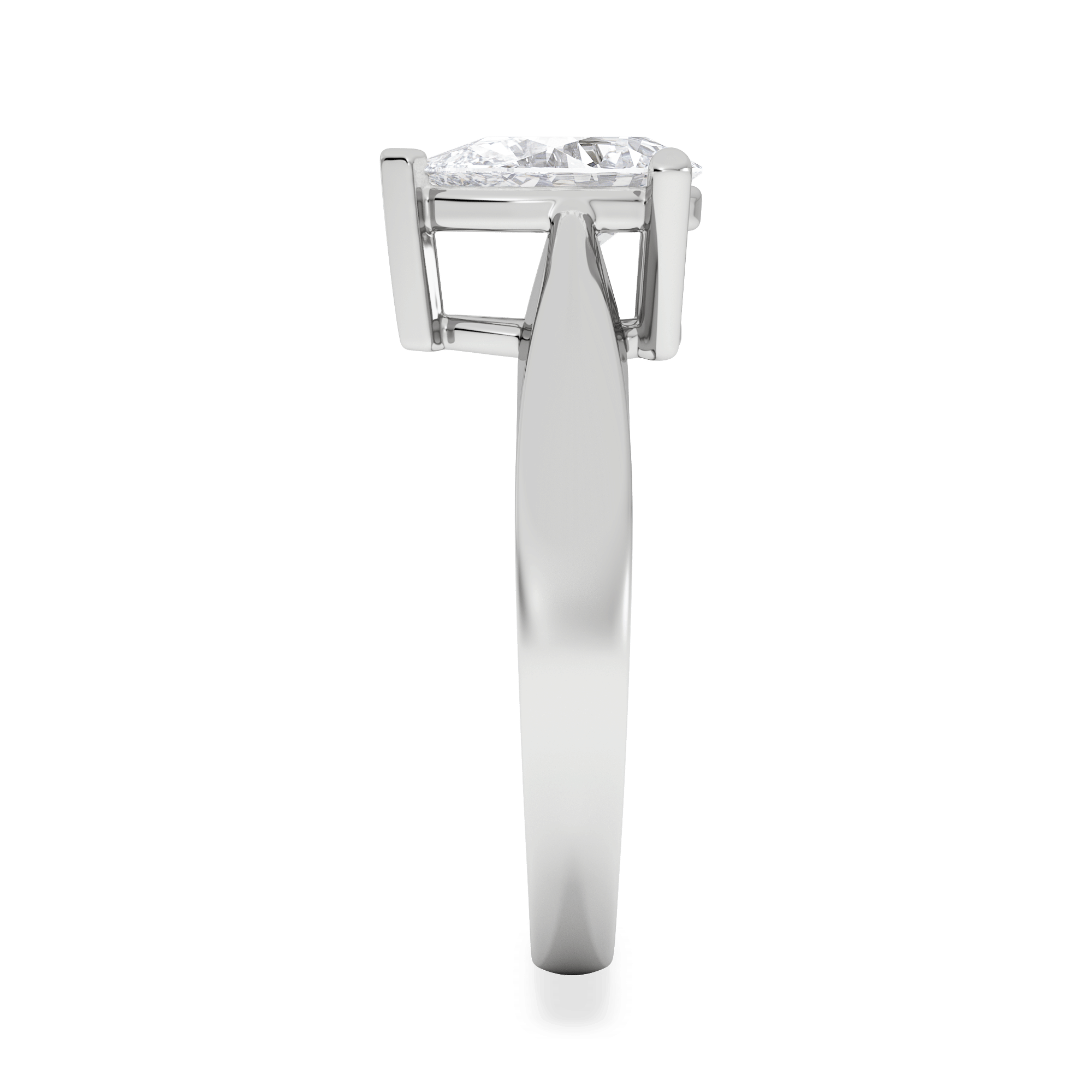 Diamond Naomi Pear Cut Lab Diamond Engagement Ring 1.00ct H/SI in 9k White Gold