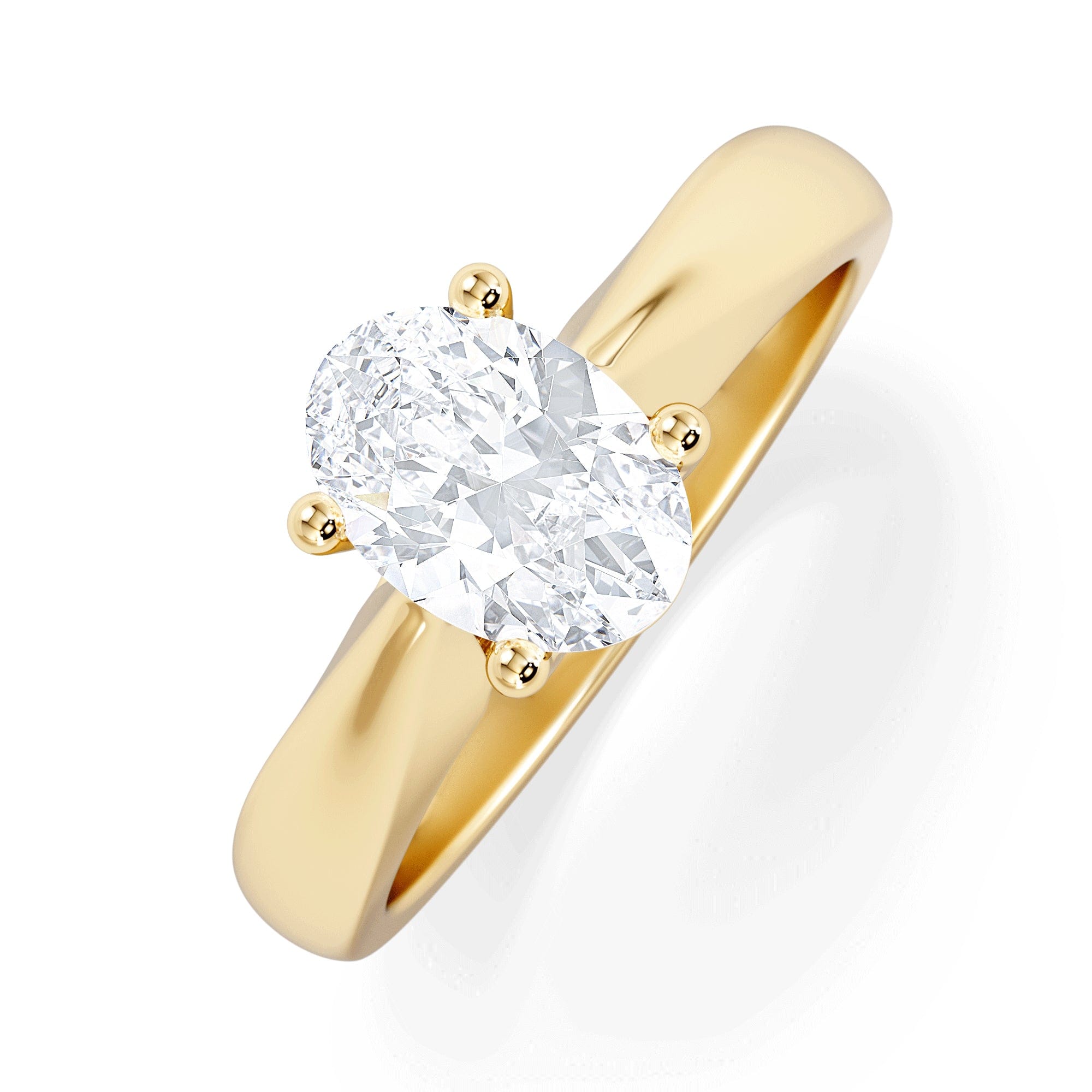 Diamond Naomi Oval Cut Lab Diamond Engagement Ring 1.00ct H/SI in 9k Gold