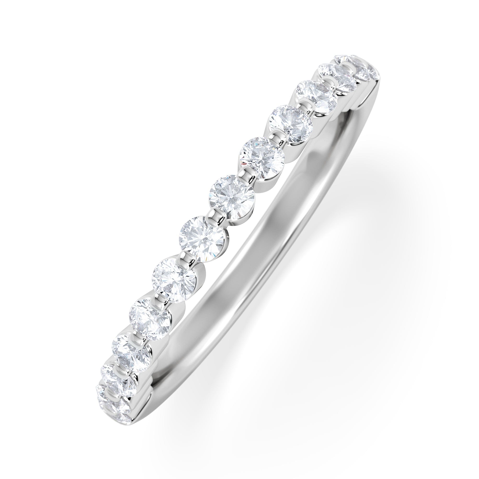 Diamond Solstice 0.35ct Lab Diamond Half Eternity Ring F/VS in 9k White Gold