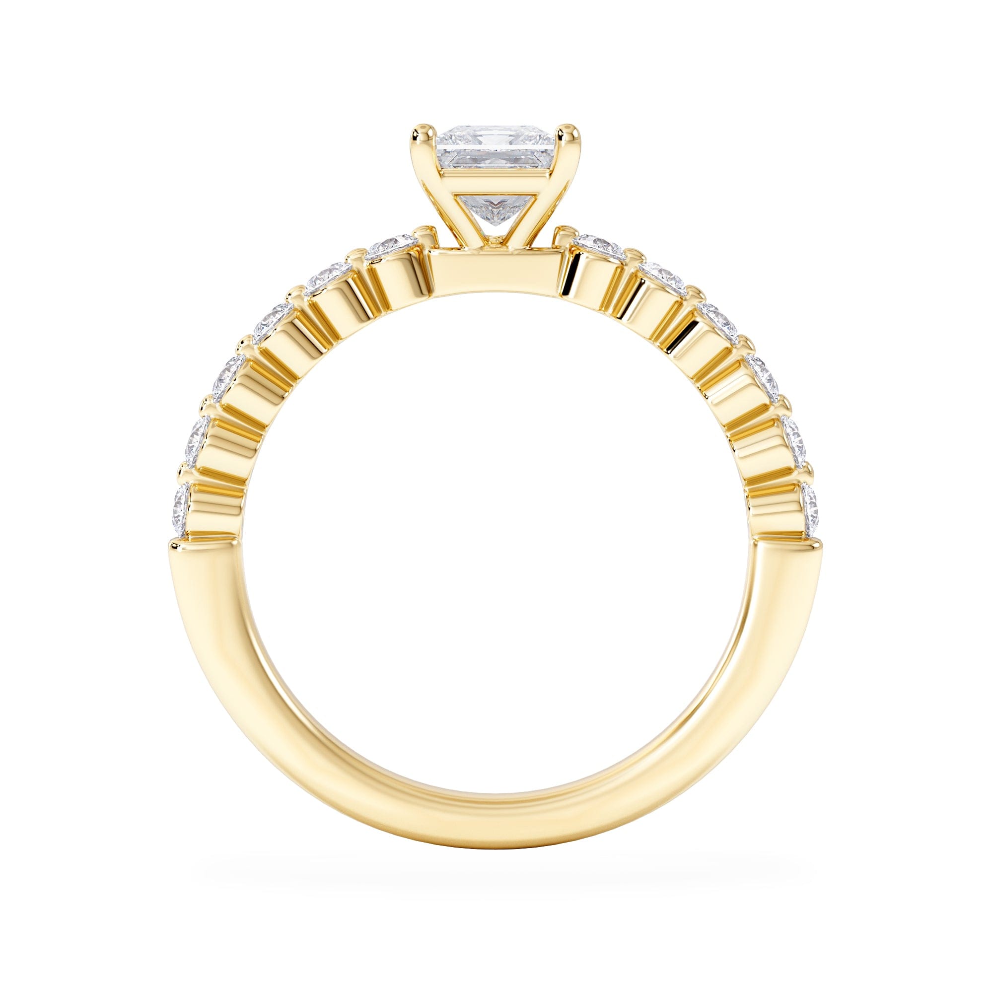 PRINCESS Solstice Princess Cut 0.80ct Lab Diamond Engagement Ring F/VS in 9k Gold