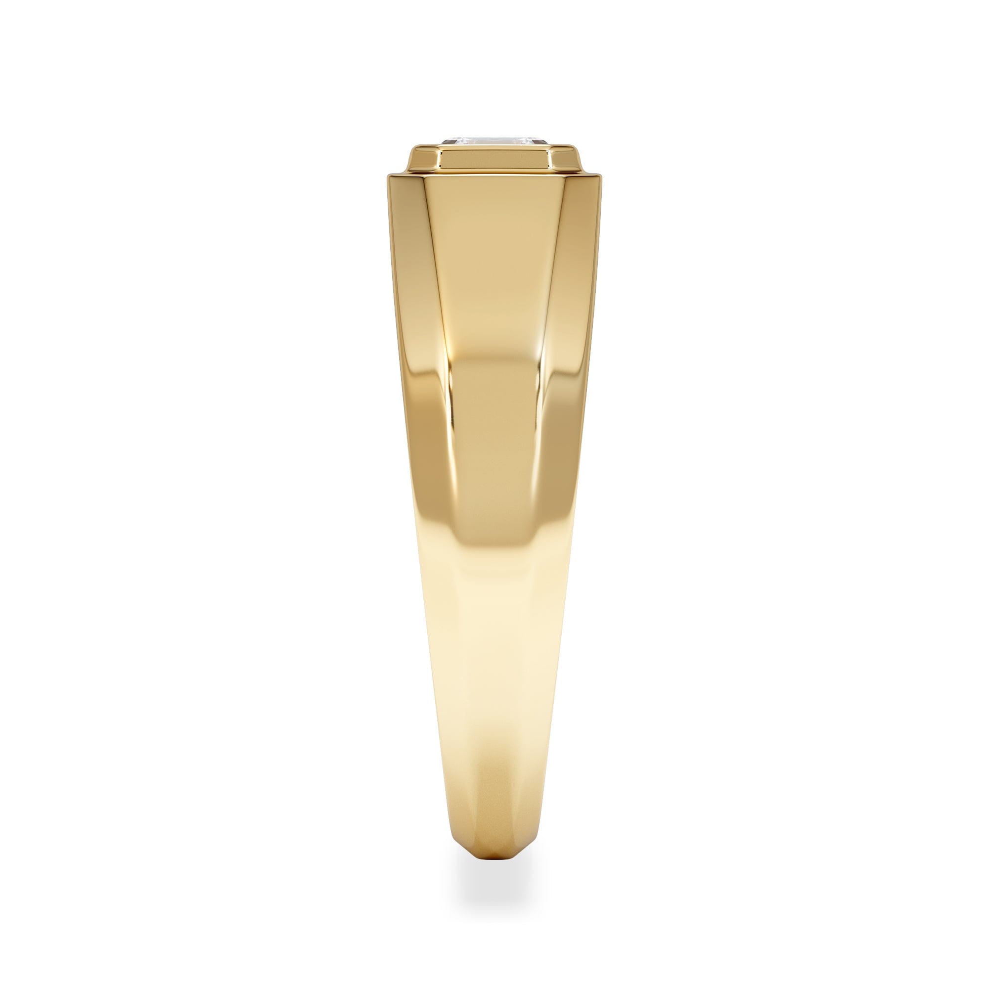 Diamond Axis Men's Lab Diamond Signet Ring 0.50ct Asscher Cut Set in 9k Gold