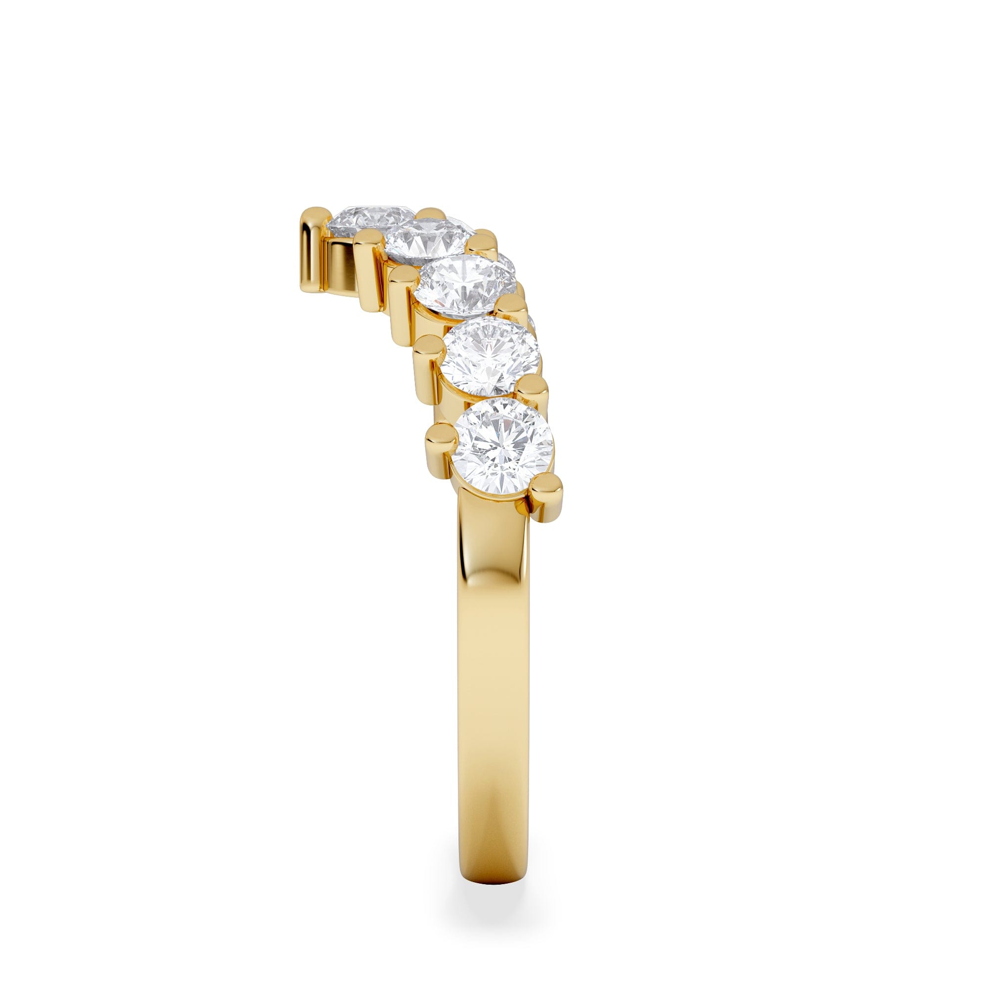 WISHBONE Starlit 1.00ct Lab Diamond Wishbone Ring H/Si Quality in 9K Yellow Gold