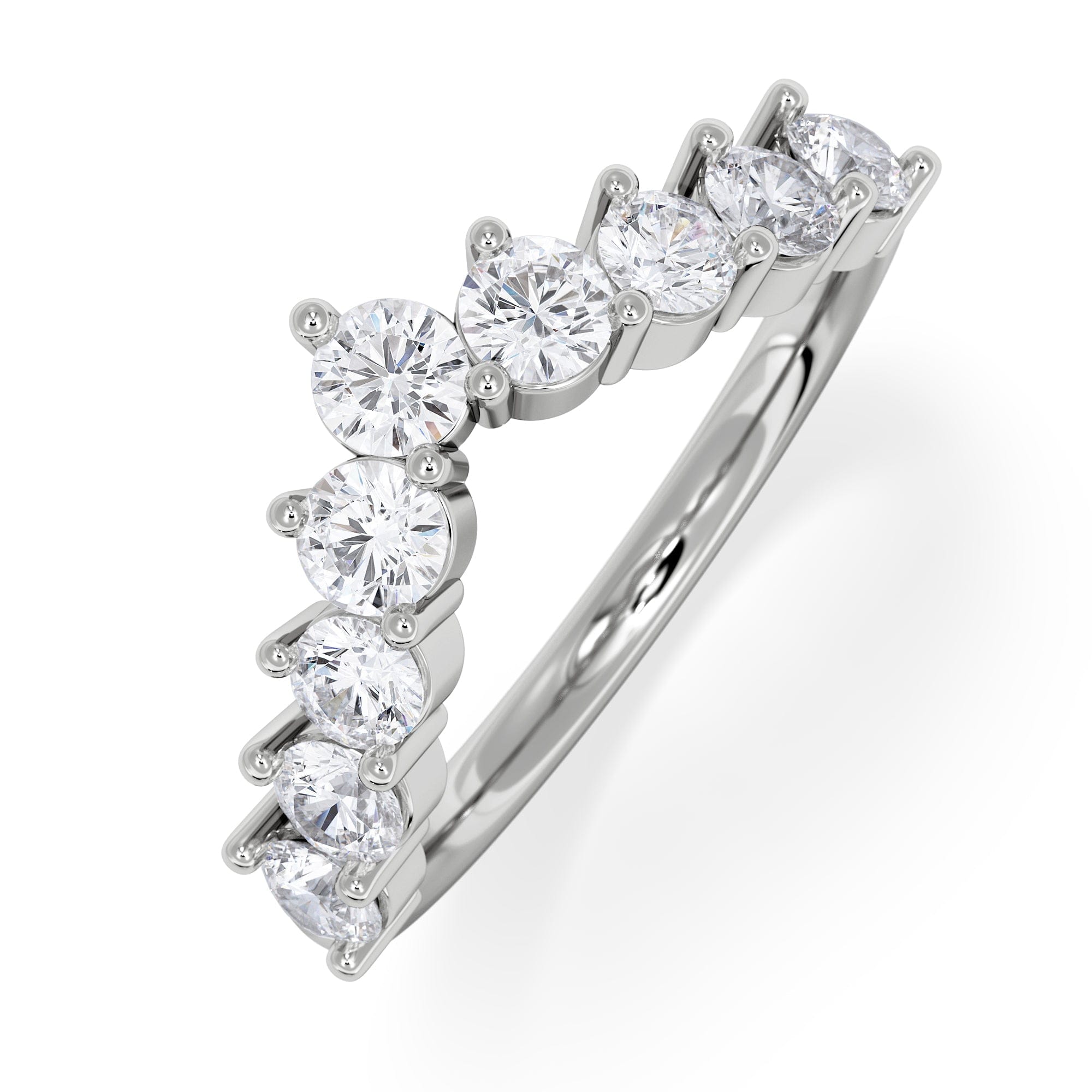 WISHBONE Starlit 0.75ct Lab Diamond Wishbone Ring H/Si Quality in 9K White Gold